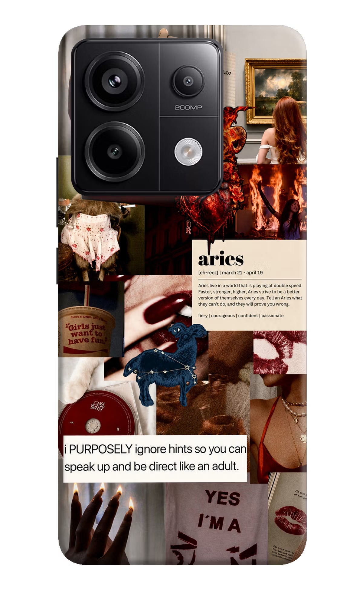 Zodiac Aries Redmi Note 13 Pro 5G Back Cover - Zodiac Aries Redmi Note 13 Pro 5G Back Cover Zodiac Aries Redmi Note 13 Pro 5G Back Cover