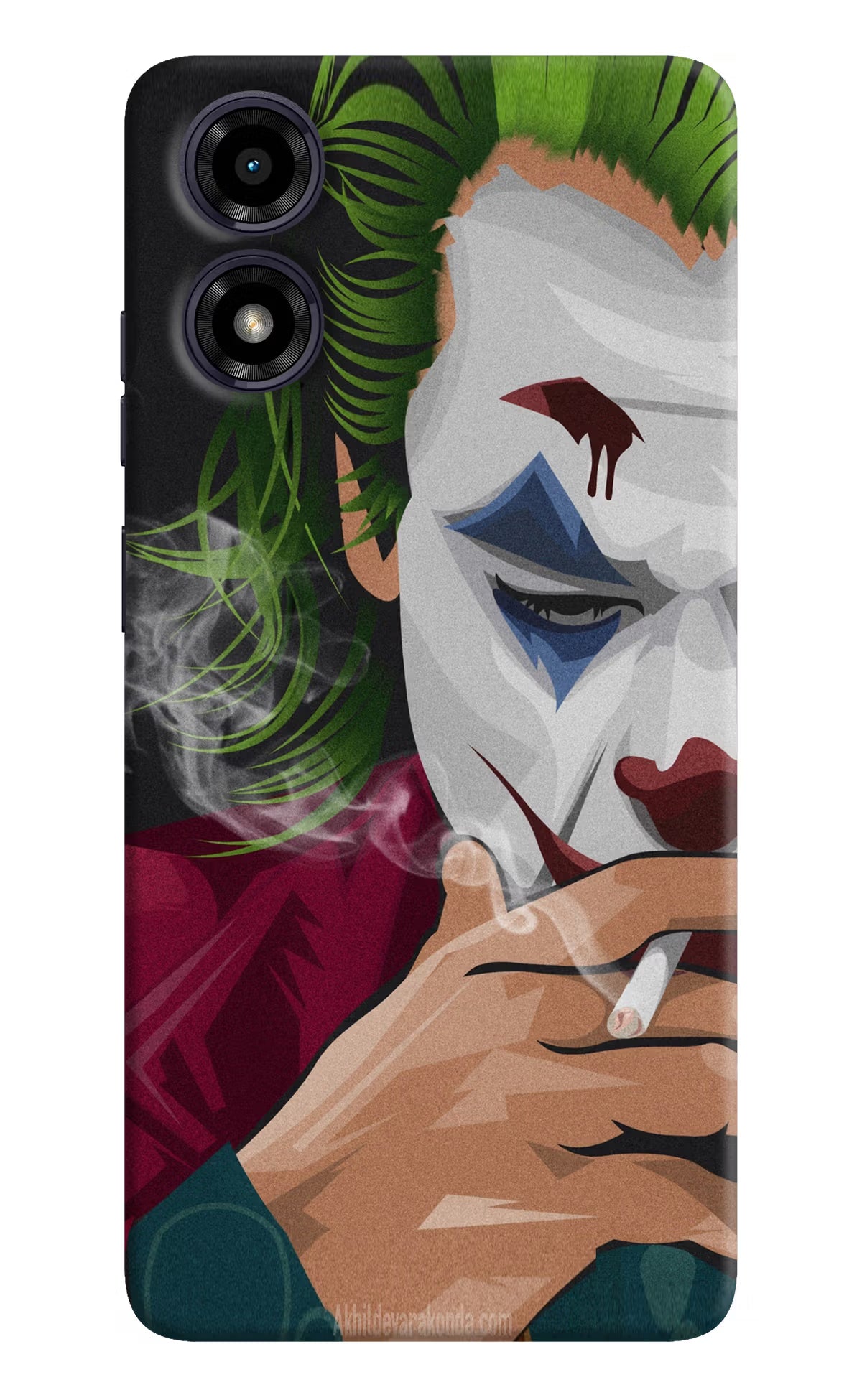 Joker Smoking Moto G04 Back Cover - Joker Smoking Moto G04 Hard Case Back Cover by Casekaro Joker Smoking Moto G04 Hard Case Back Cover by Casekaro