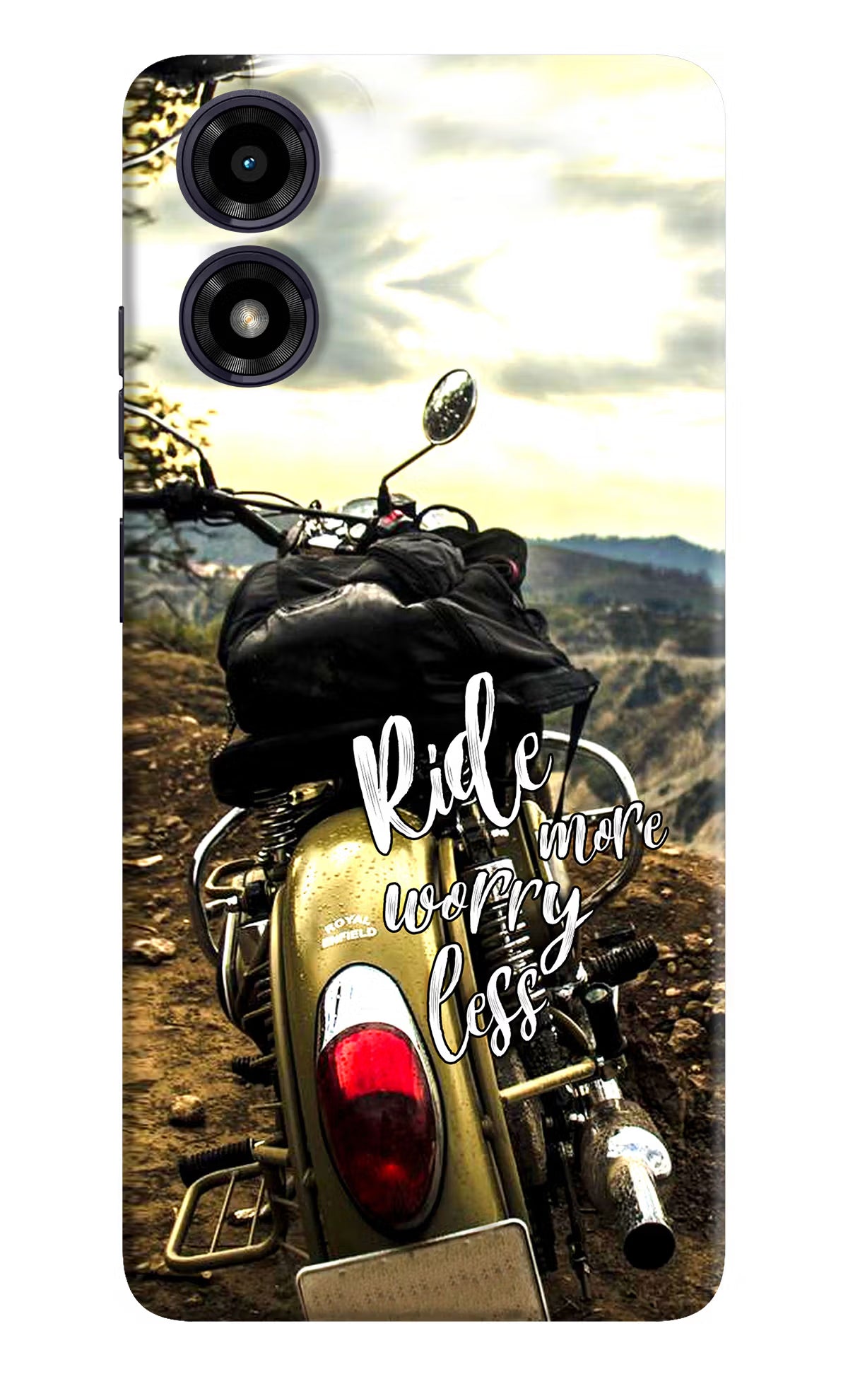 Ride More Worry Less Moto G04 Back Cover - Ride More Worry Less Moto G04 Hard Case Back Cover by Casekaro Ride More Worry Less Moto G04 Hard Case Back Cover by Casekaro