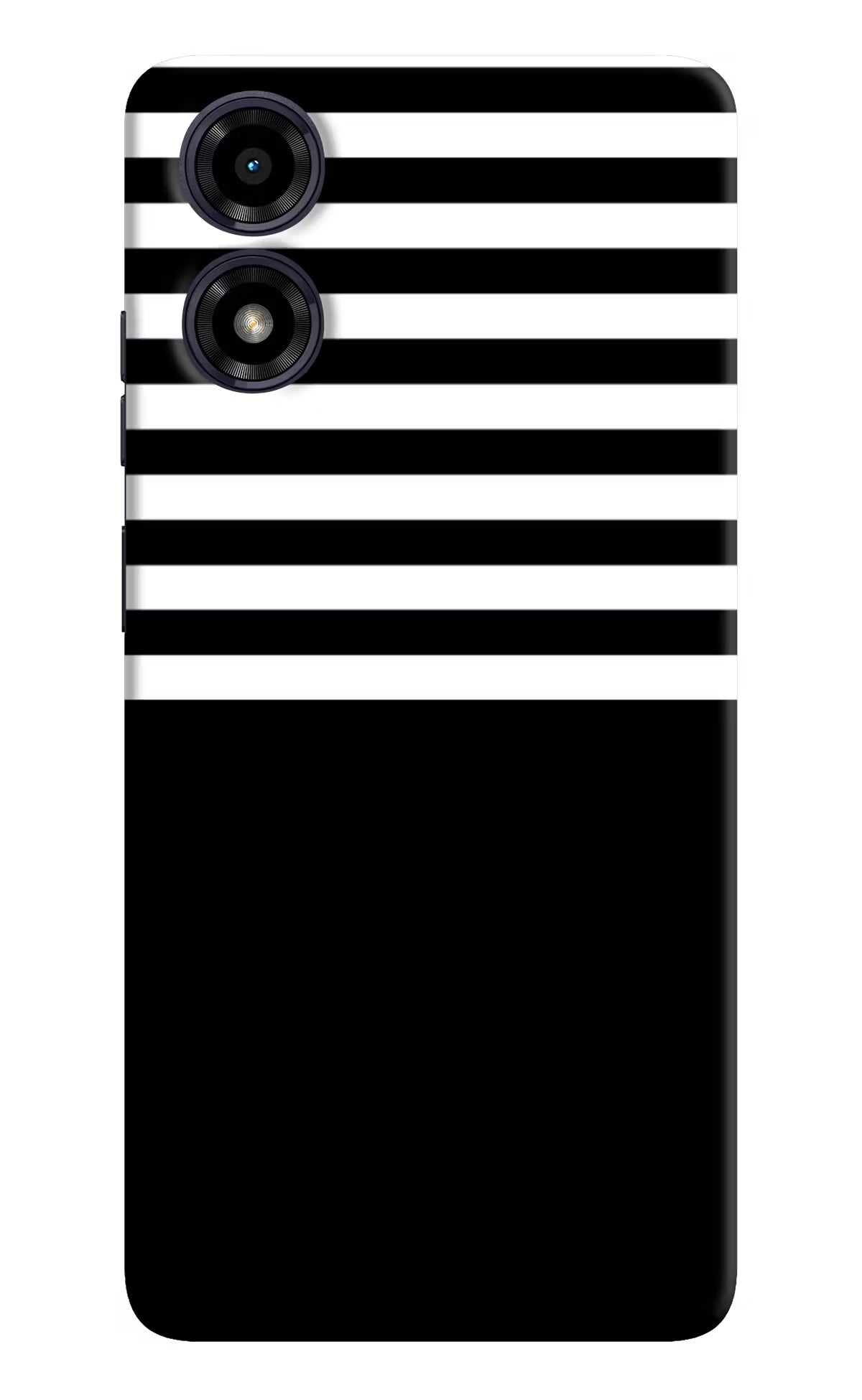 Black and White Print Moto G04 Hard Case Back Cover by Casekaro