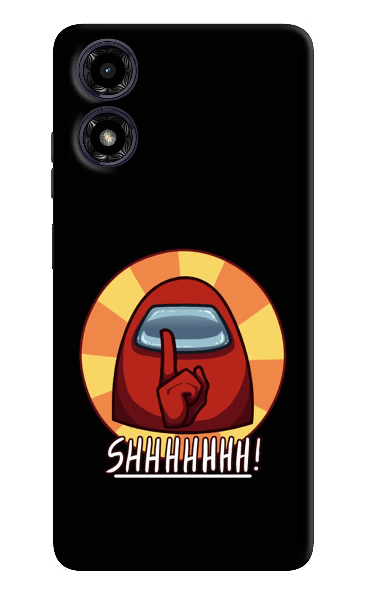 Among Us Shhh! Moto G04 Back Cover - Among Us Shhh! Moto G04 Hard Case Back Cover by Casekaro Among Us Shhh! Moto G04 Hard Case Back Cover by Casekaro
