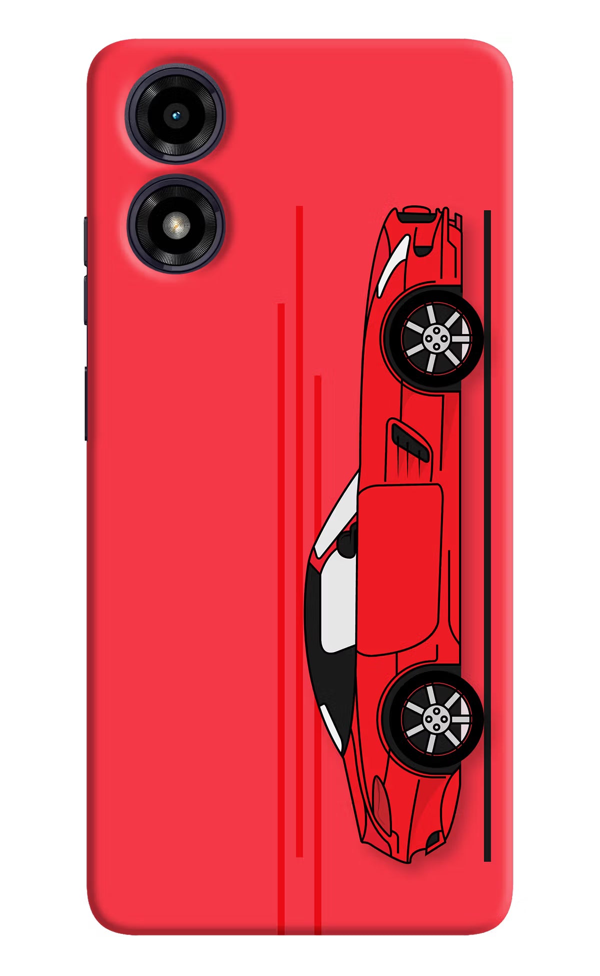 Red Velocity Moto G04 Hard Case Back Cover by Casekaro