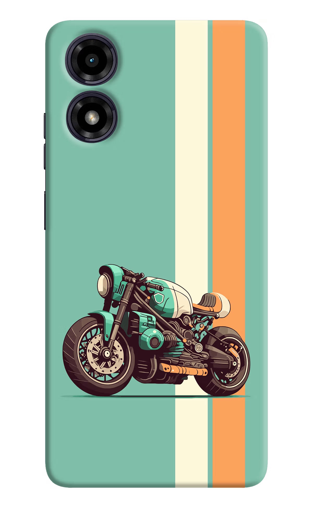 Striped Moto Drift Moto G04 Hard Case Back Cover by Casekaro