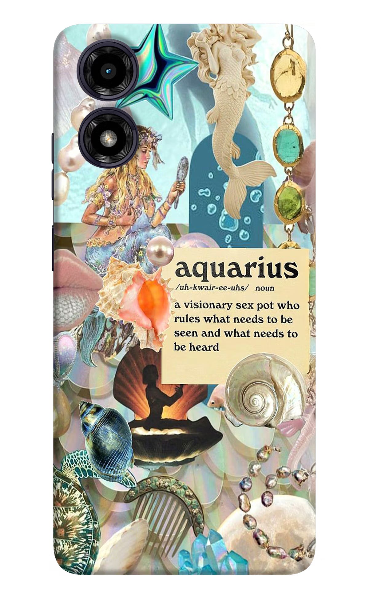 Aquarius Zodiac Moto G04 Back Cover - Aquarius Zodiac Moto G04 Hard Case Back Cover by Casekaro Aquarius Zodiac Moto G04 Hard Case Back Cover by Casekaro