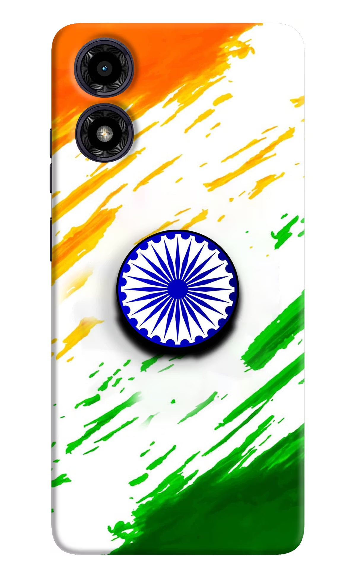Indian Flag Ashoka Chakra Moto G04 Pop Case by Casekaro