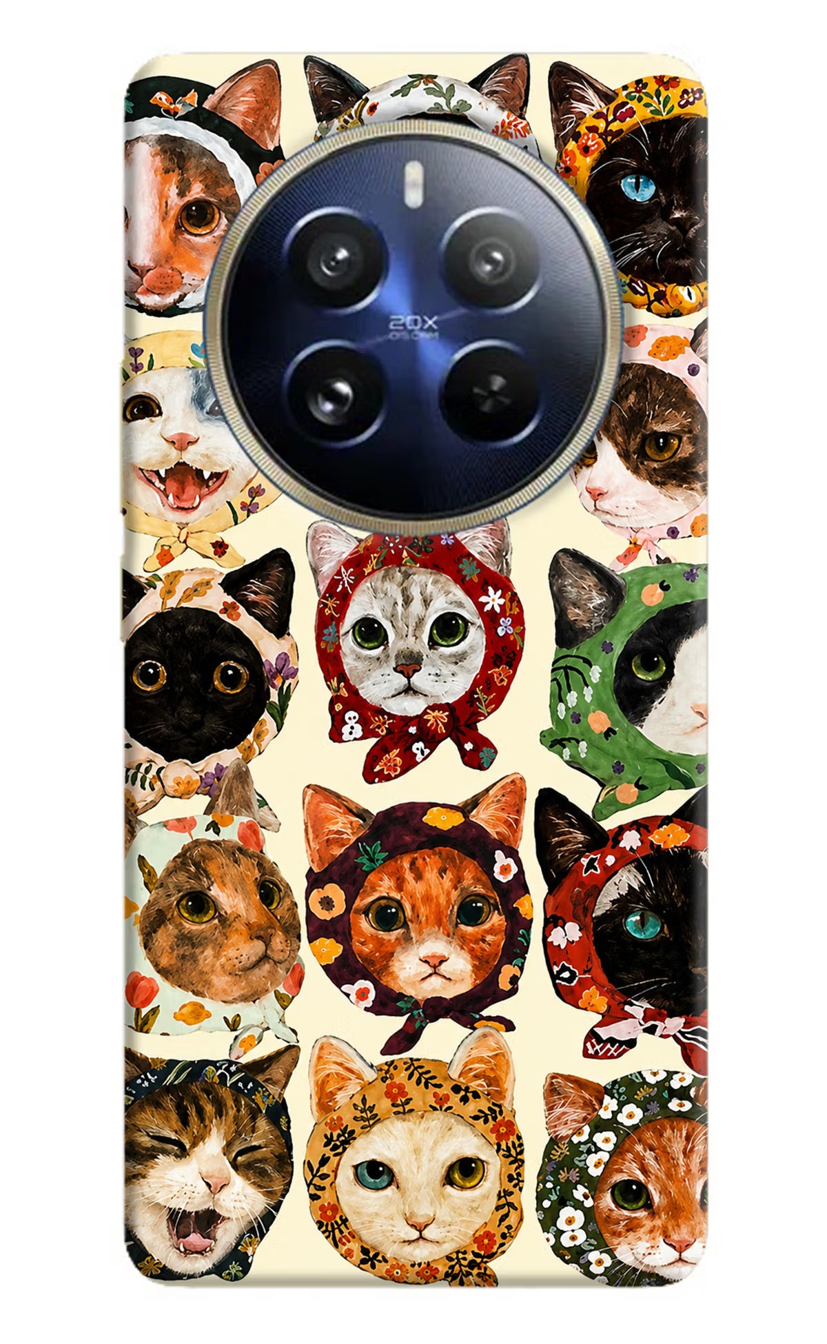 Cool Cat Realme 12 Pro 5G/12 Pro+ 5G Back Cover - Cool Cat Realme 12 Pro 5G/12 Pro+ 5G Back Cover Cool Cat Realme 12 Pro 5G/12 Pro+ 5G Back Cover