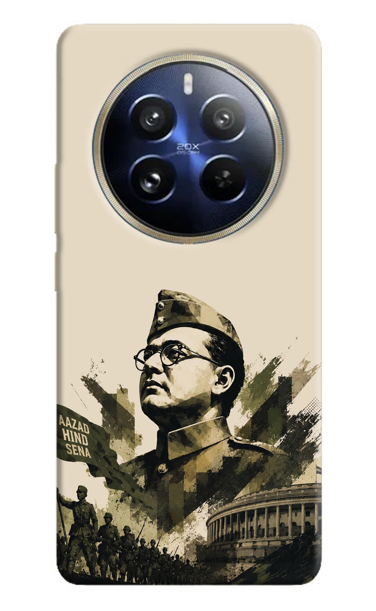 Netaji Rising Realme 12 Pro 5G/12 Pro+ 5G Back Cover - Netaji Rising Realme 12 Pro 5G/12 Pro+ 5G Back Cover Netaji Rising Realme 12 Pro 5G/12 Pro+ 5G Back Cover