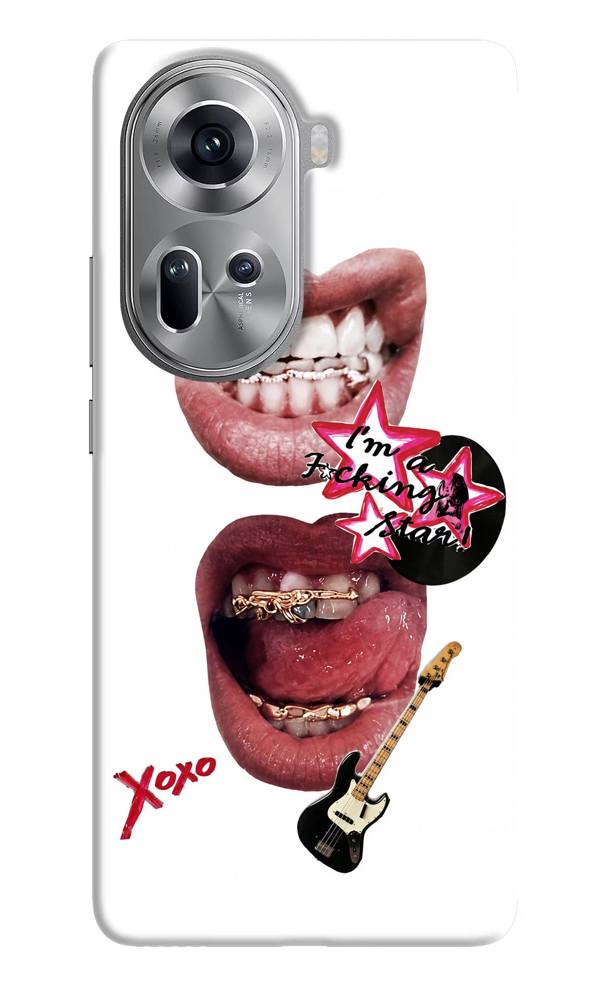 Rockstar Oppo Reno11 Back Cover - Rockstar Oppo Reno11 Back Cover Rockstar Oppo Reno11 Back Cover
