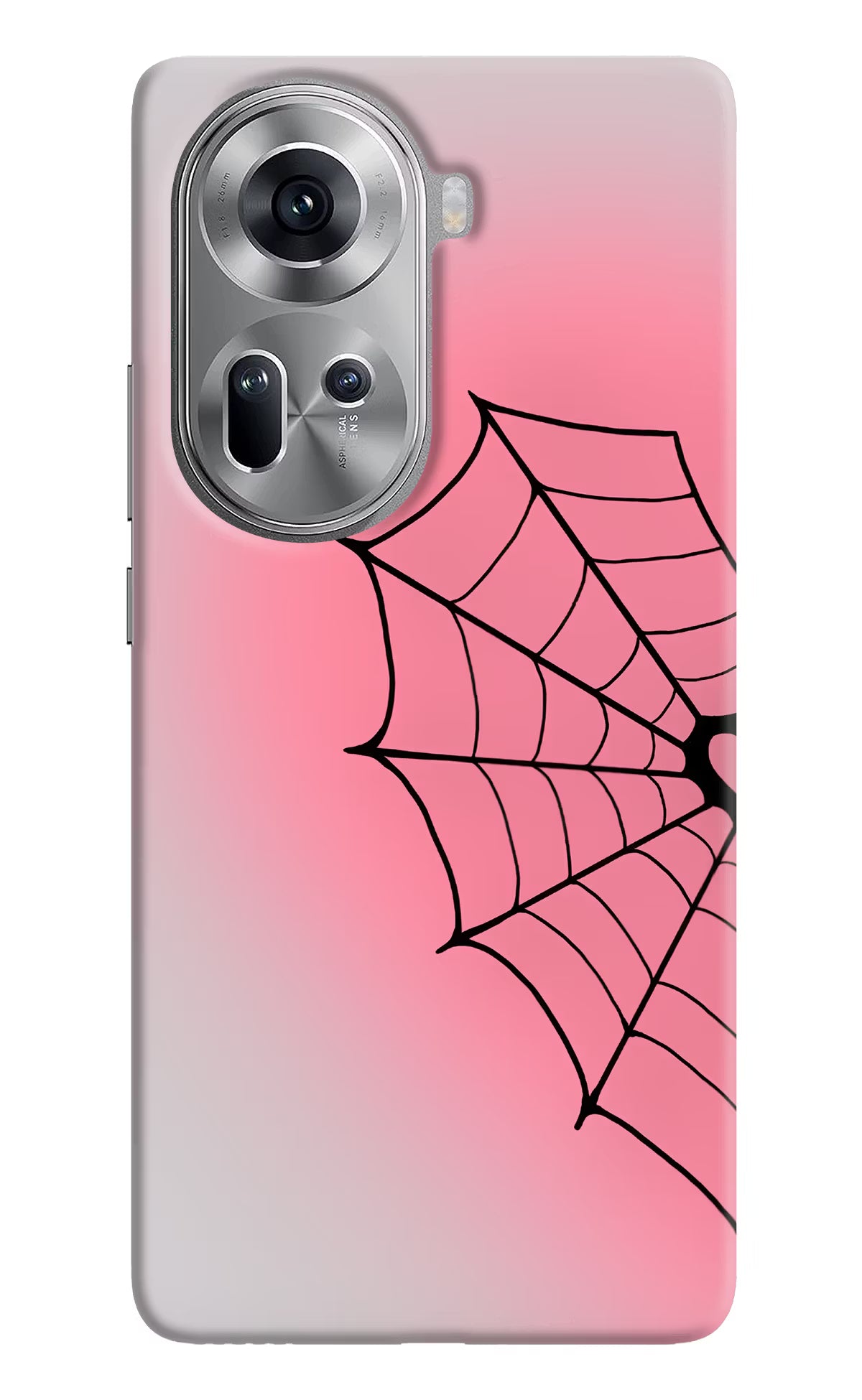 Pink Web Oppo Reno11 Back Cover - Pink Web Oppo Reno11 Back Cover Pink Web Oppo Reno11 Back Cover