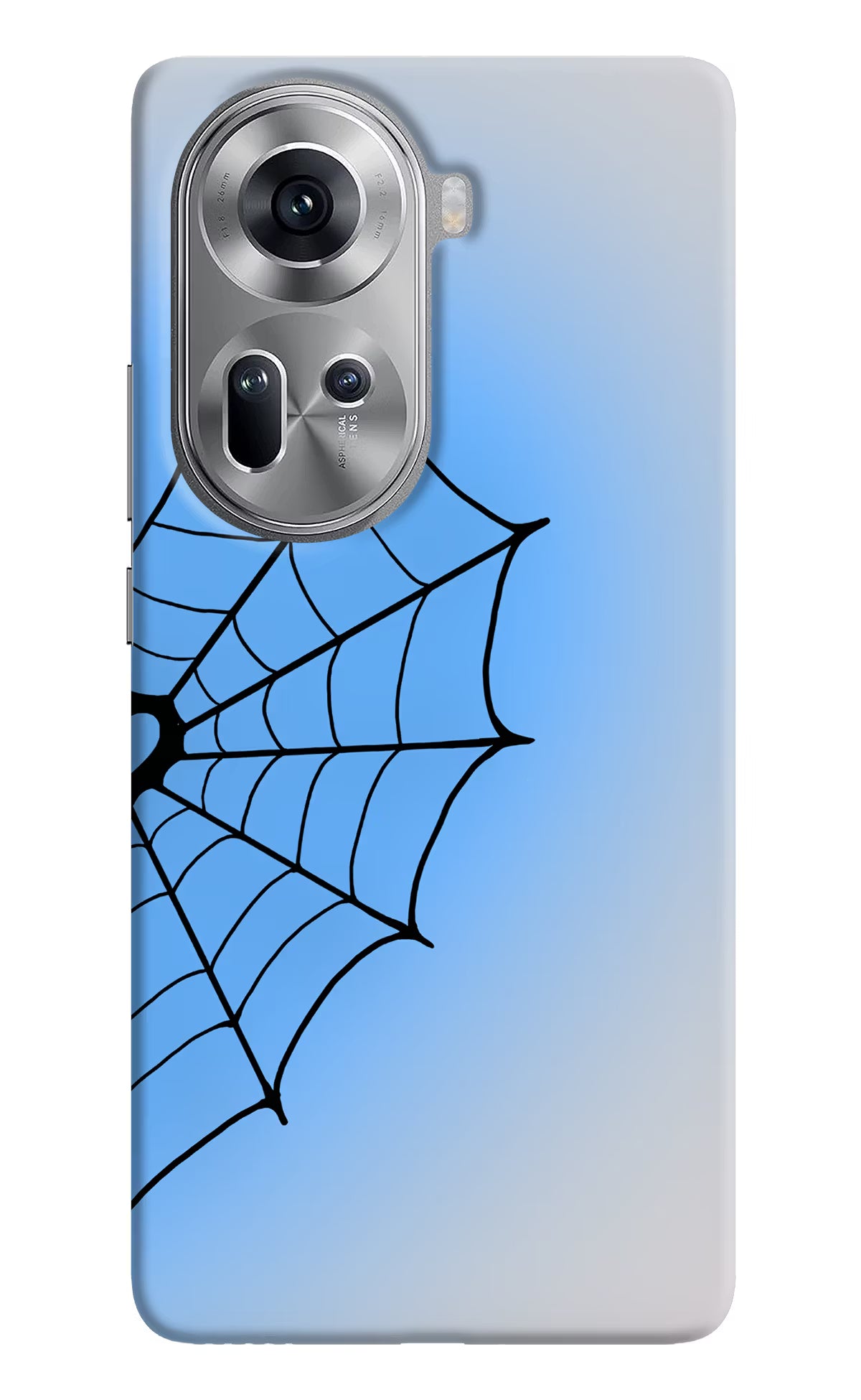 Blue Web Oppo Reno11 Back Cover - Blue Web Oppo Reno11 Back Cover Blue Web Oppo Reno11 Back Cover