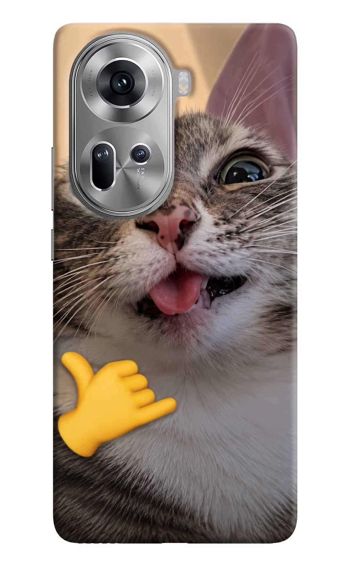 Silly Cat Call Oppo Reno11 Back Cover - Silly Cat Call Oppo Reno11 Back Cover Silly Cat Call Oppo Reno11 Back Cover