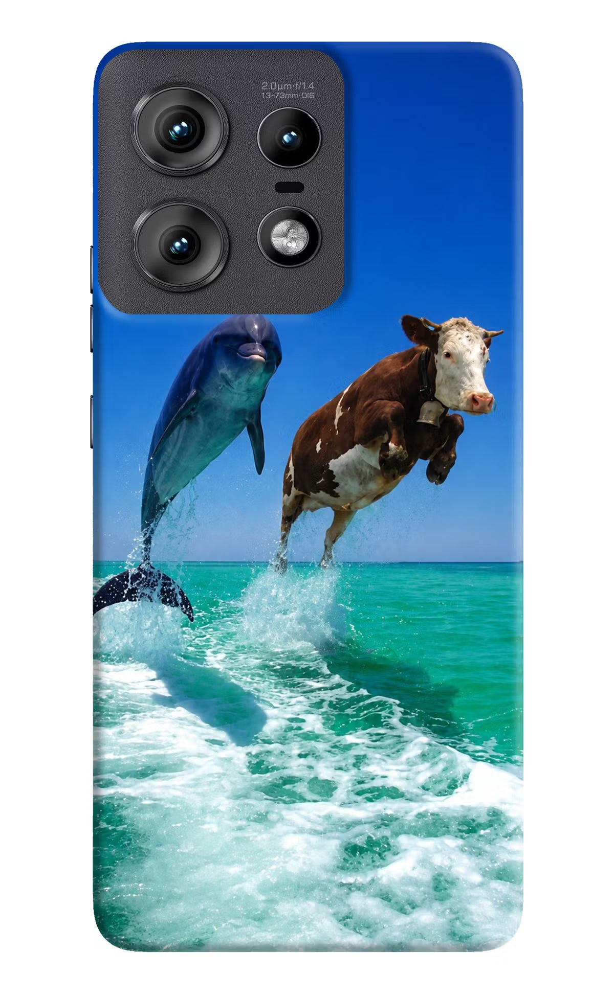 Dolphin vs Cow Moto Edge 50 Pro 5G Back Cover - Dolphin vs Cow Moto Edge 50 Pro 5G Back Cover Dolphin vs Cow Moto Edge 50 Pro 5G Back Cover