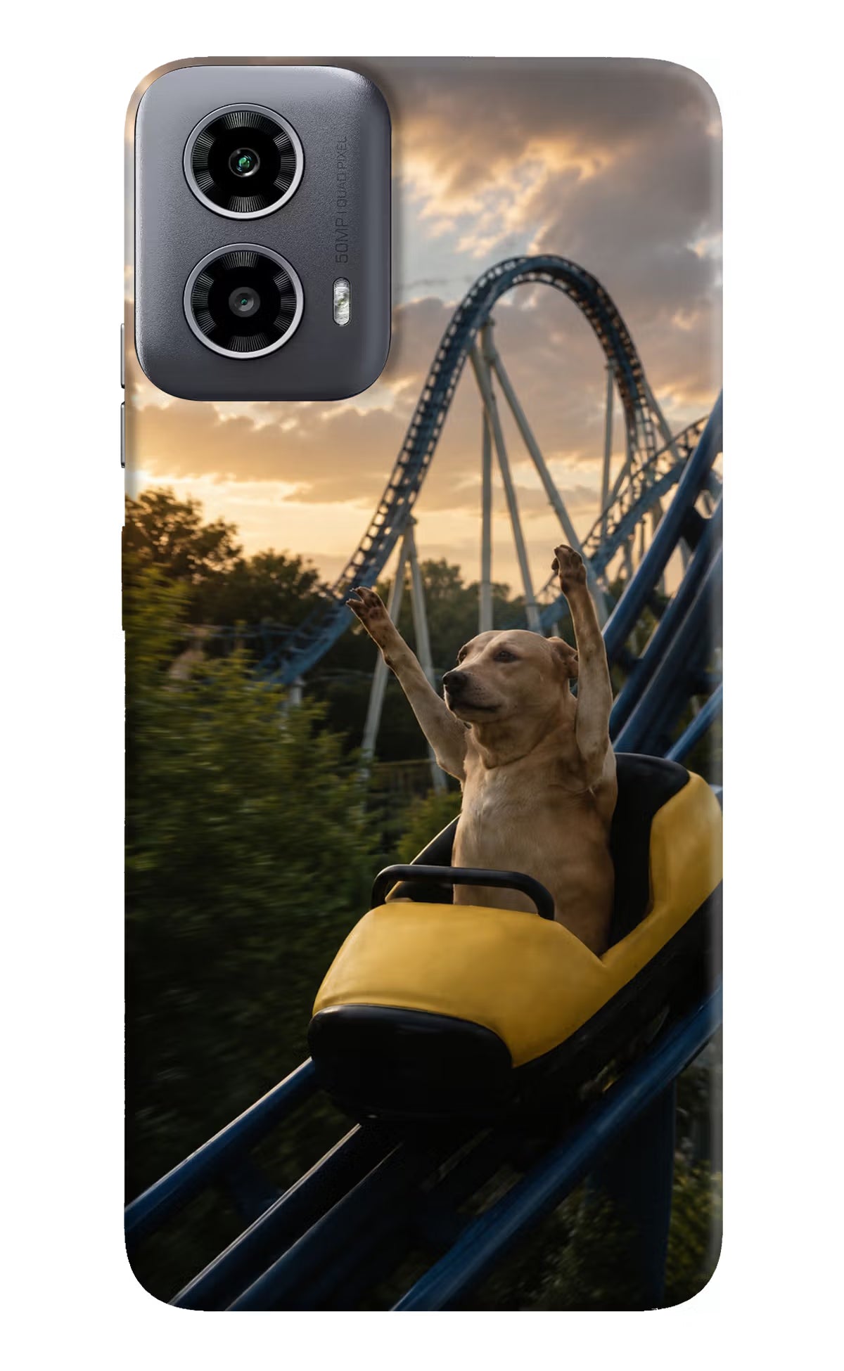 Rollercoaster Dog Moto G34 5G Back Cover - Rollercoaster Dog Moto G34 5G Back Cover Rollercoaster Dog Moto G34 5G Back Cover