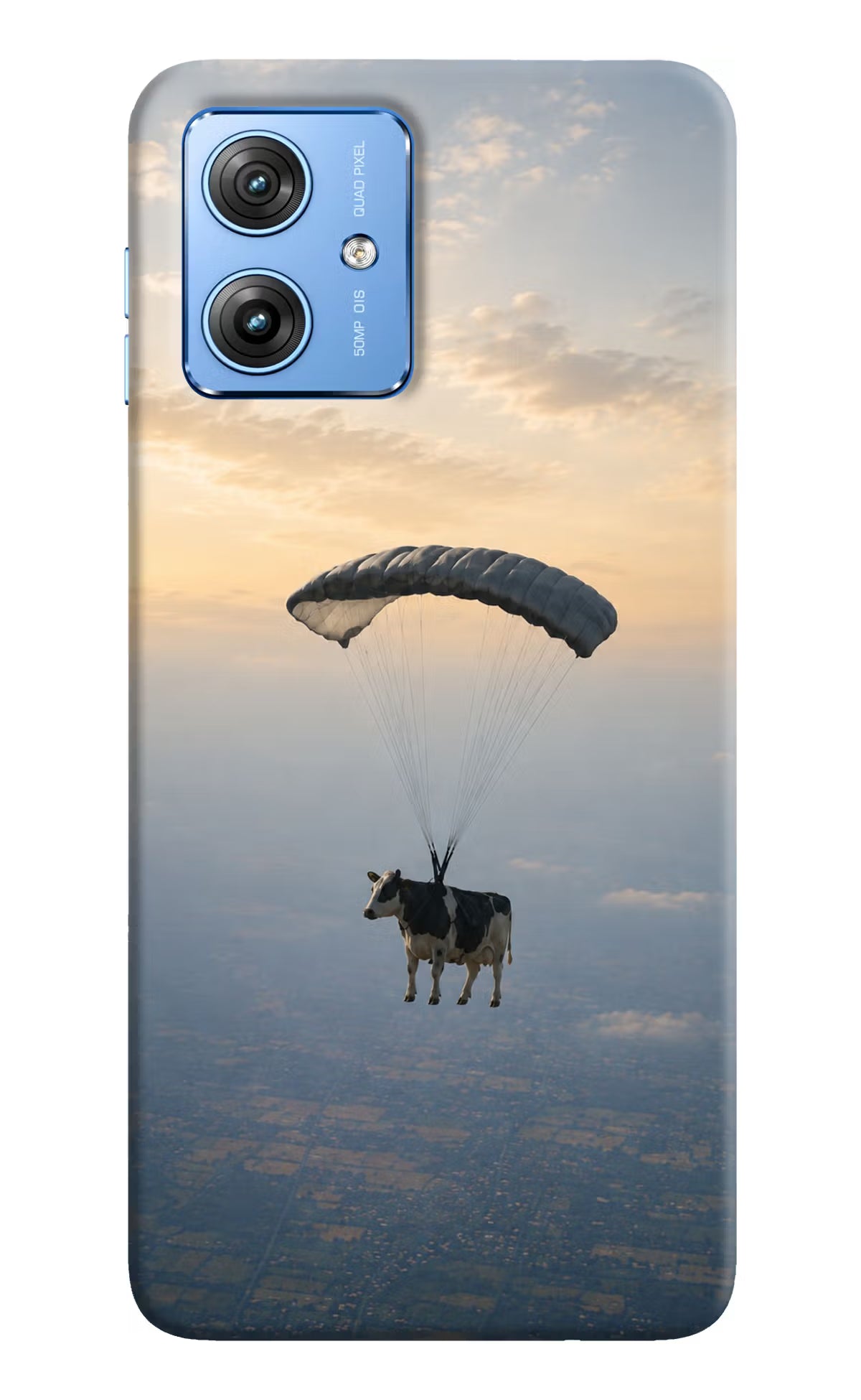 Skydiving Cow Moto G64 5G Back Cover - Skydiving Cow Moto G64 5G Back Cover Skydiving Cow Moto G64 5G Back Cover