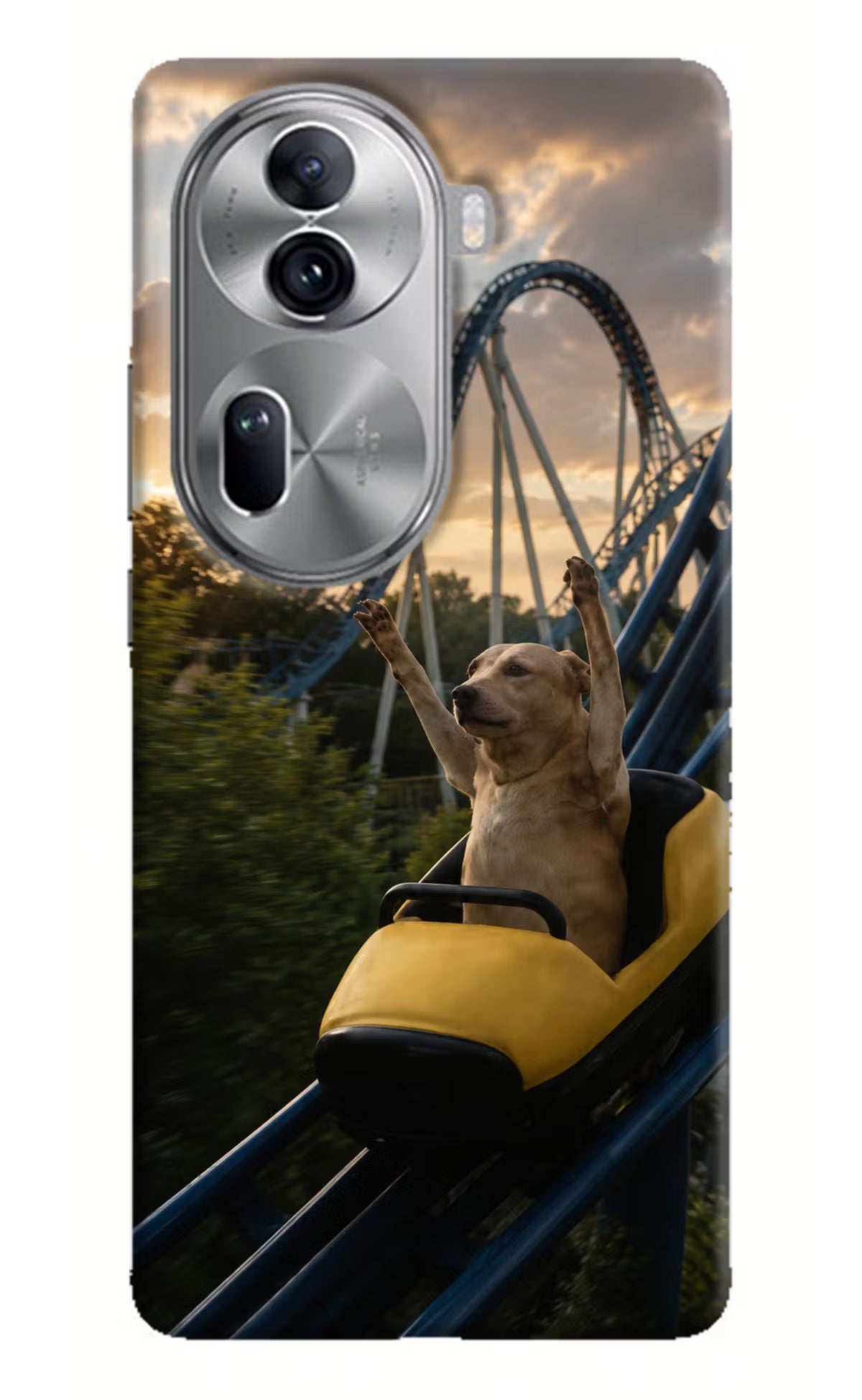 Rollercoaster Dog Oppo Reno11 Pro 5G Back Cover - Rollercoaster Dog Oppo Reno11 Pro 5G Back Cover Rollercoaster Dog Oppo Reno11 Pro 5G Back Cover