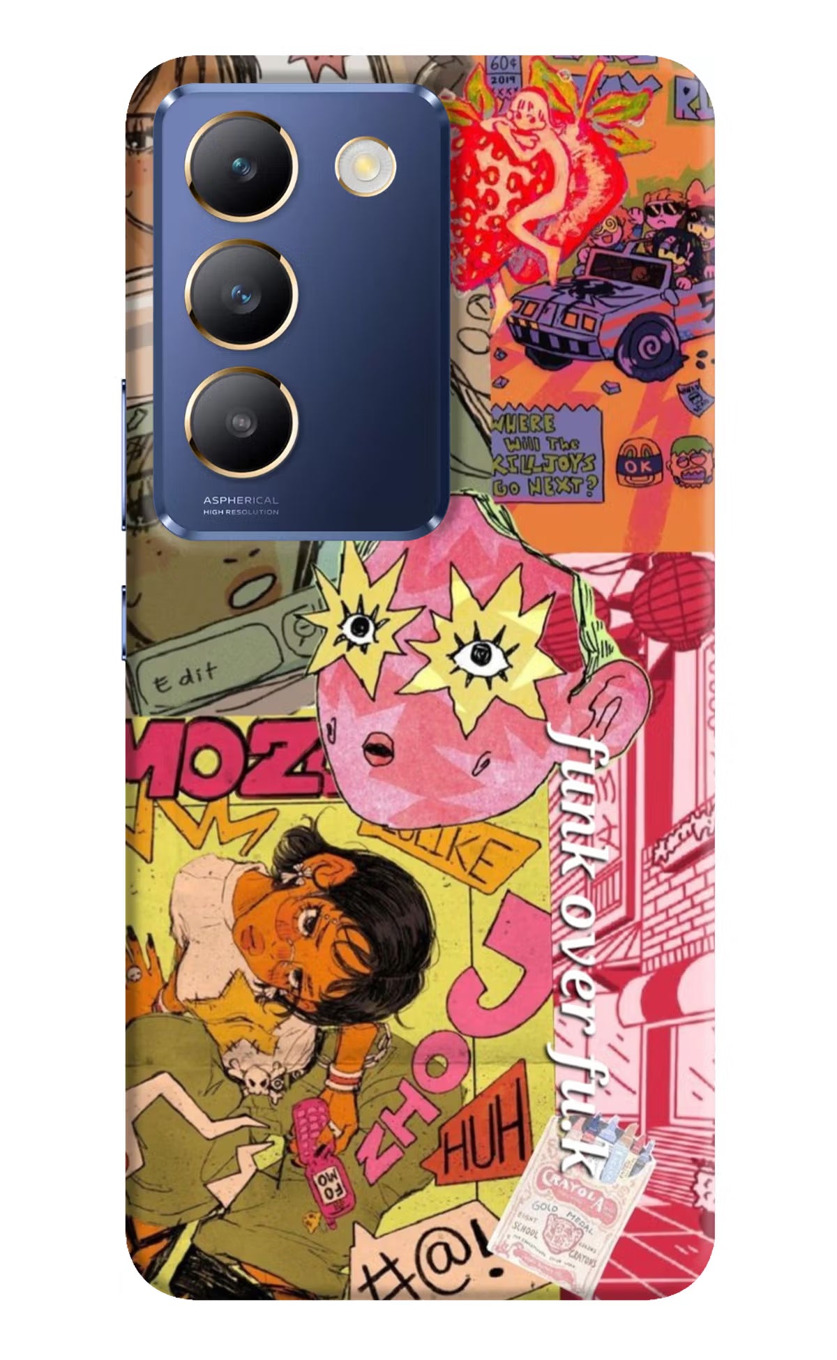 Funkover Vivo Y200E 5G/T3 5G Back Cover - Funkover Vivo Y200E 5G/T3 5G Back Cover Funkover Vivo Y200E 5G/T3 5G Back Cover