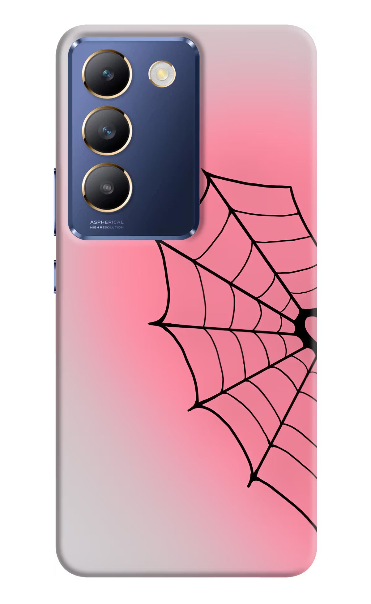 Pink Web Vivo Y200E 5G/T3 5G Back Cover - Pink Web Vivo Y200E 5G/T3 5G Back Cover Pink Web Vivo Y200E 5G/T3 5G Back Cover