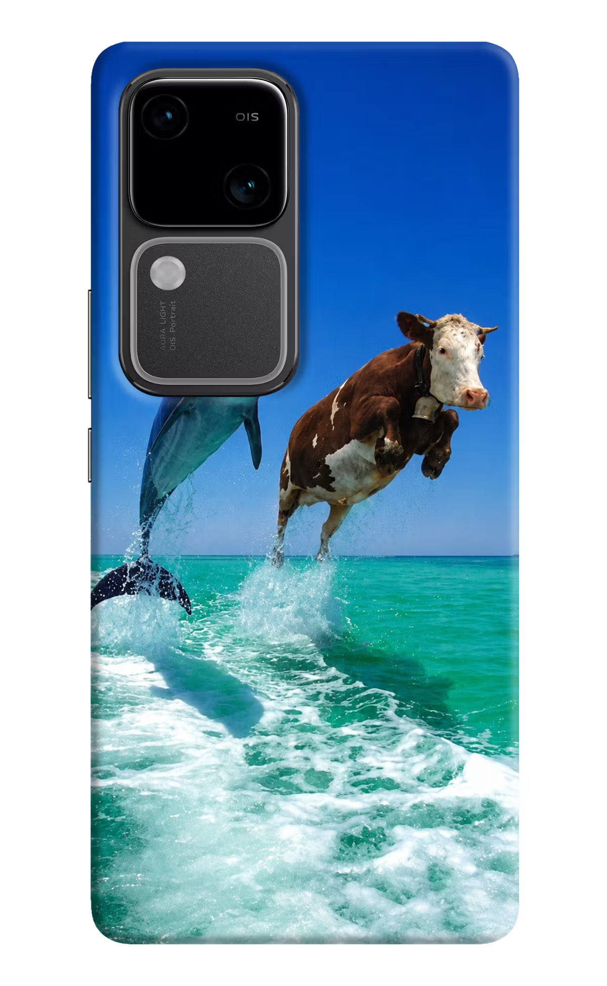Dolphin vs Cow Vivo V30 5G Back Cover - Dolphin vs Cow Vivo V30 5G Back Cover Dolphin vs Cow Vivo V30 5G Back Cover