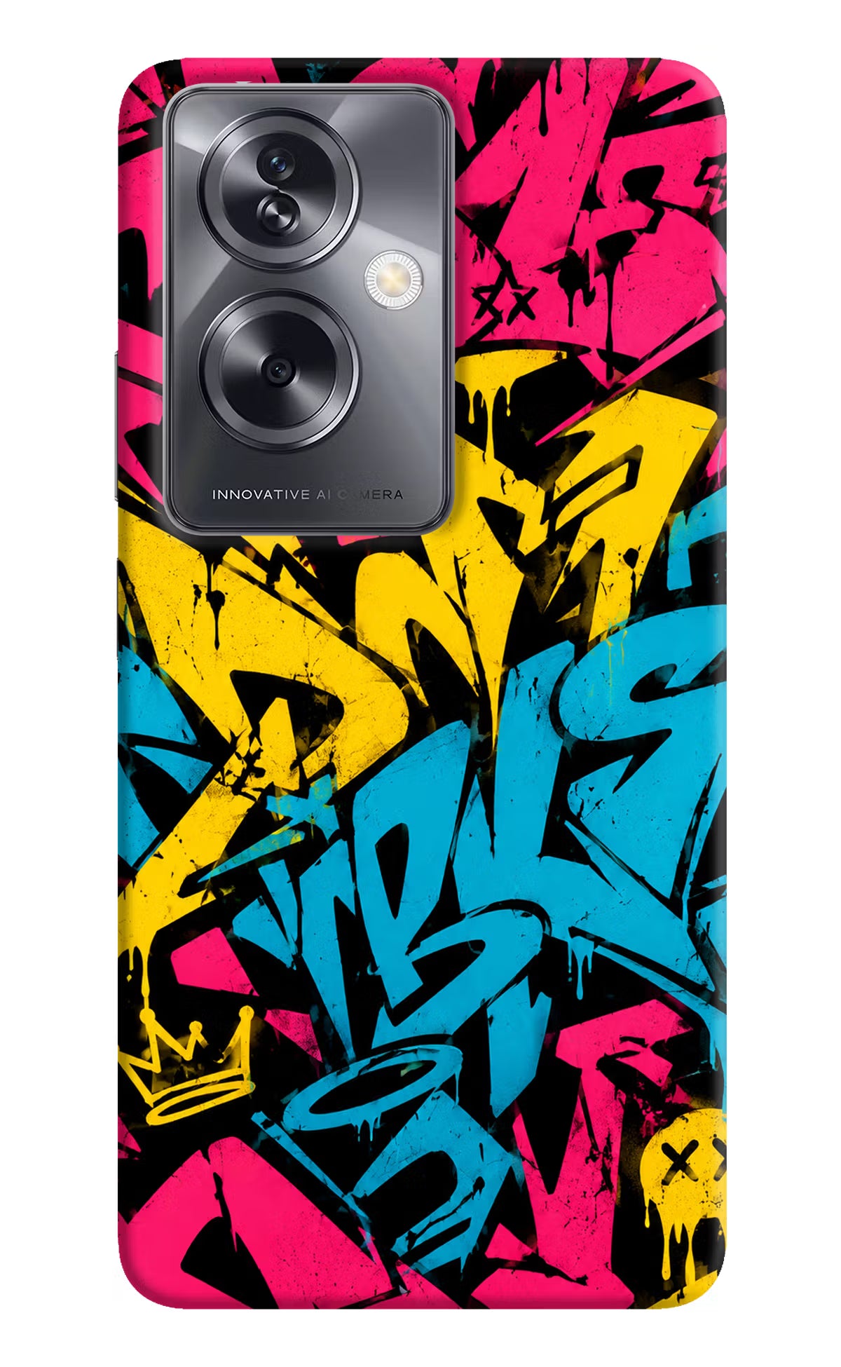 Graffiti Vibe Oppo A79 5G Back Cover - Graffiti Vibe Oppo A79 5G Back Cover Graffiti Vibe Oppo A79 5G Back Cover