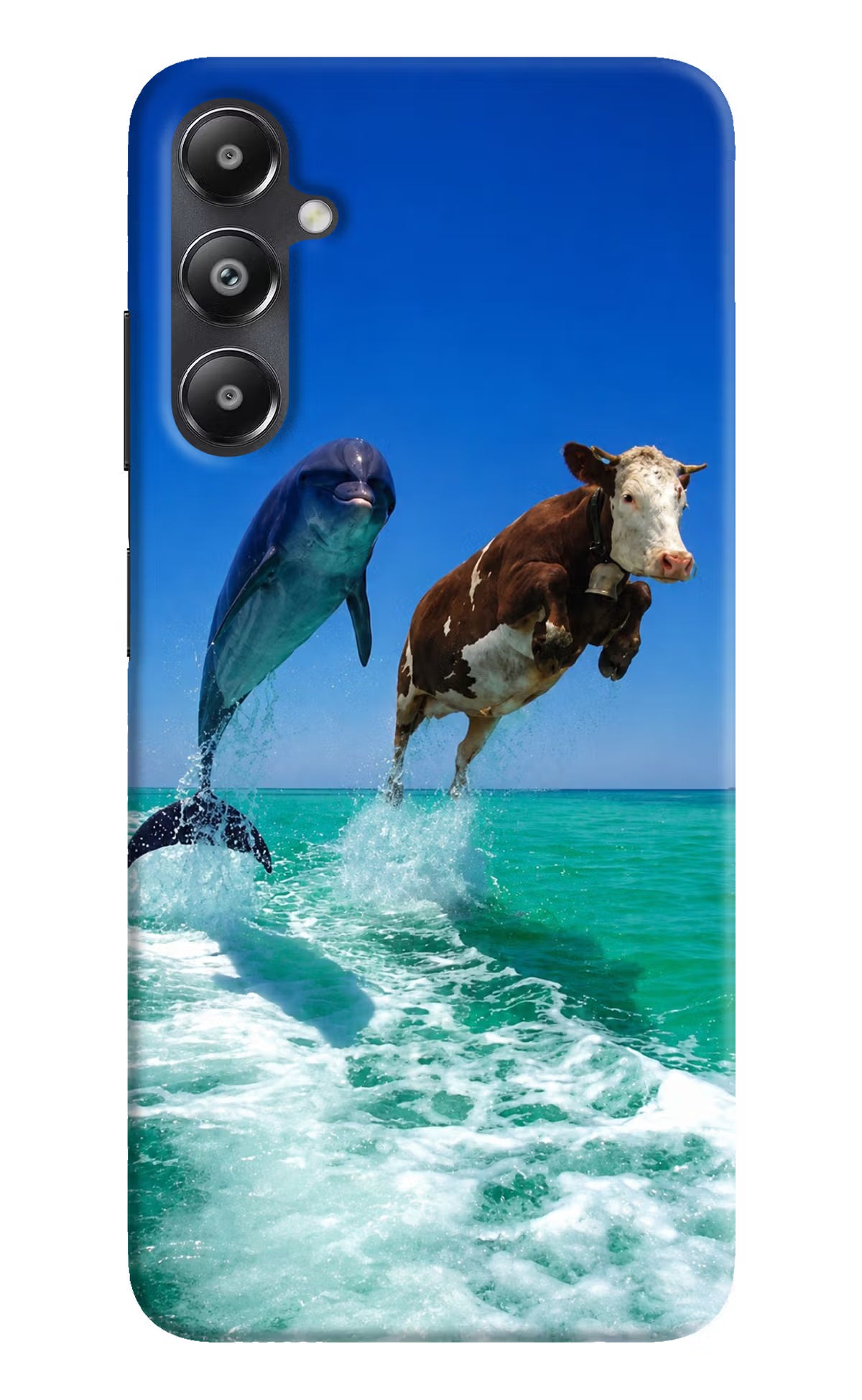 Dolphin vs Cow Samsung A05s Back Cover - Dolphin vs Cow Samsung A05s Back Cover Dolphin vs Cow Samsung A05s Back Cover