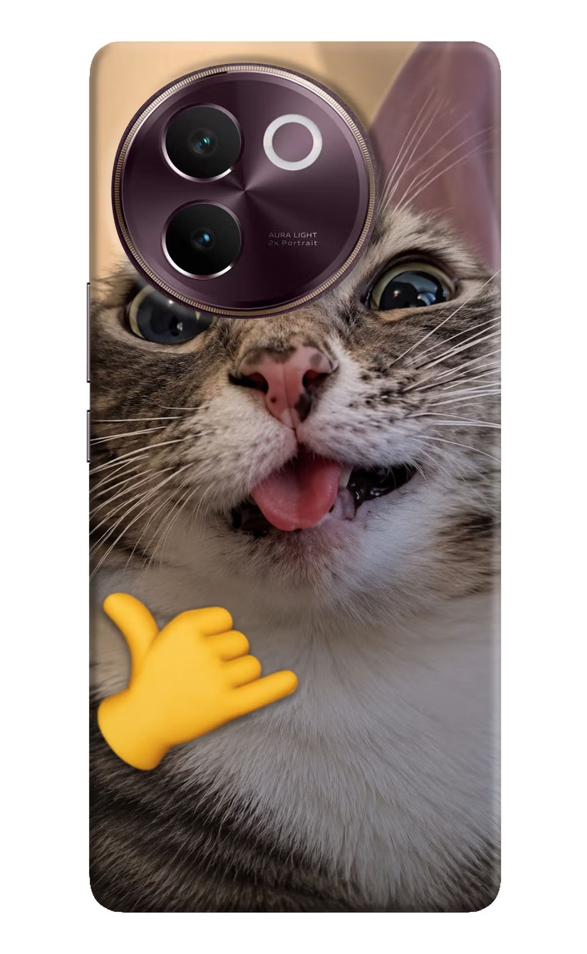 Silly Cat Call Vivo V30e Back Cover - Silly Cat Call Vivo V30e Back Cover Silly Cat Call Vivo V30e Back Cover