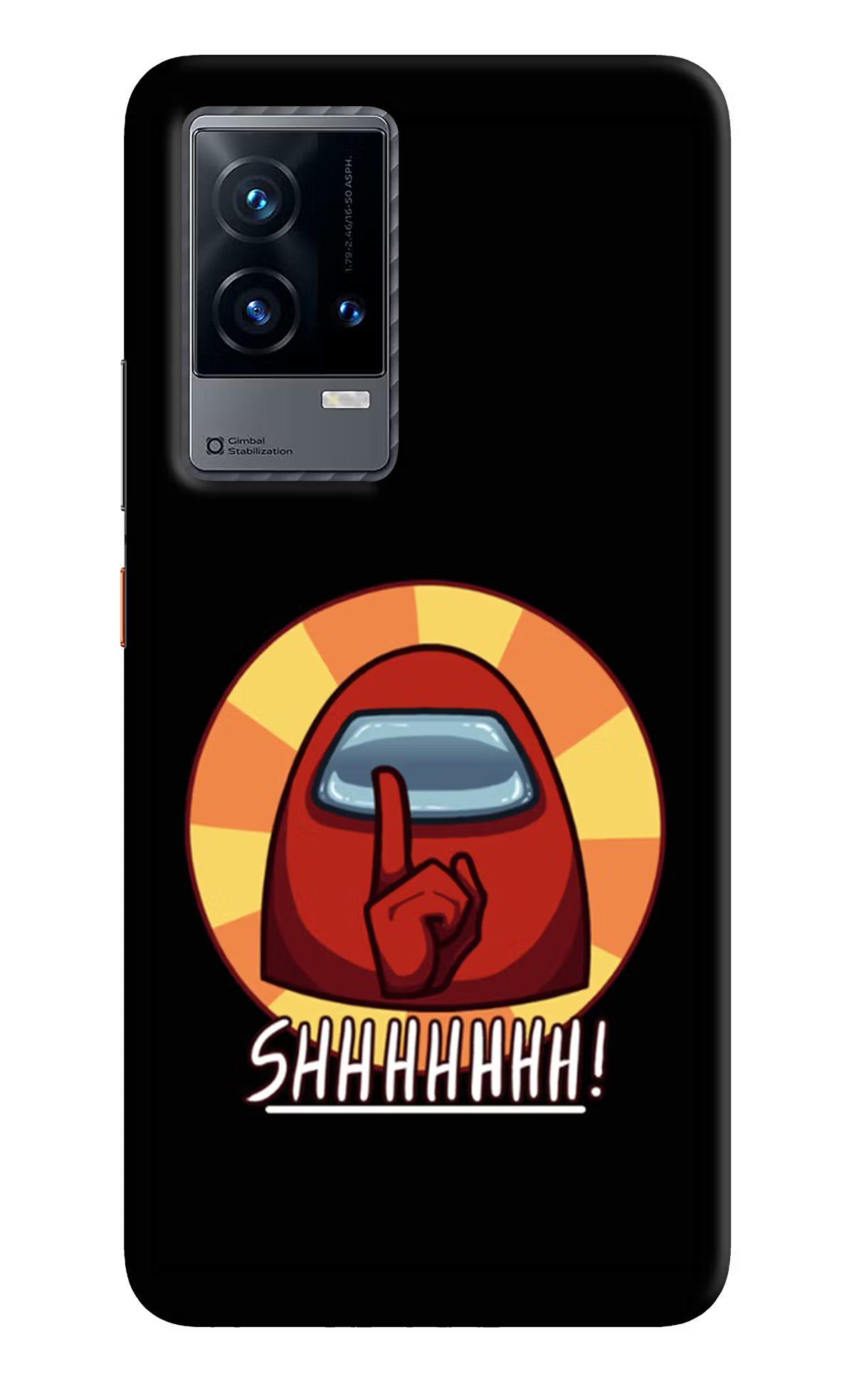 Among Us Shhh! iQOO 9 5G Back Cover - Among Us Shhh! iQOO 9 5G Hard Case Back Cover by Casekaro Among Us Shhh! iQOO 9 5G Hard Case Back Cover by Casekaro
