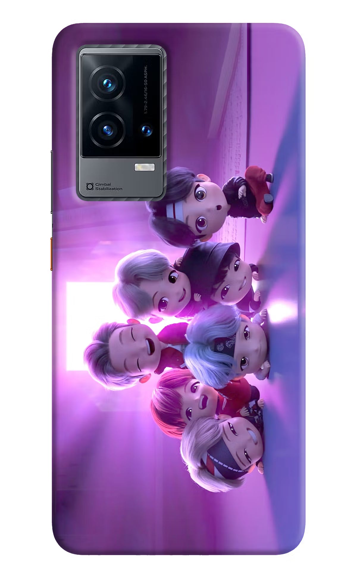 BTS Chibi iQOO 9 5G Back Cover - BTS Chibi iQOO 9 5G Hard Case Back Cover by Casekaro BTS Chibi iQOO 9 5G Hard Case Back Cover by Casekaro