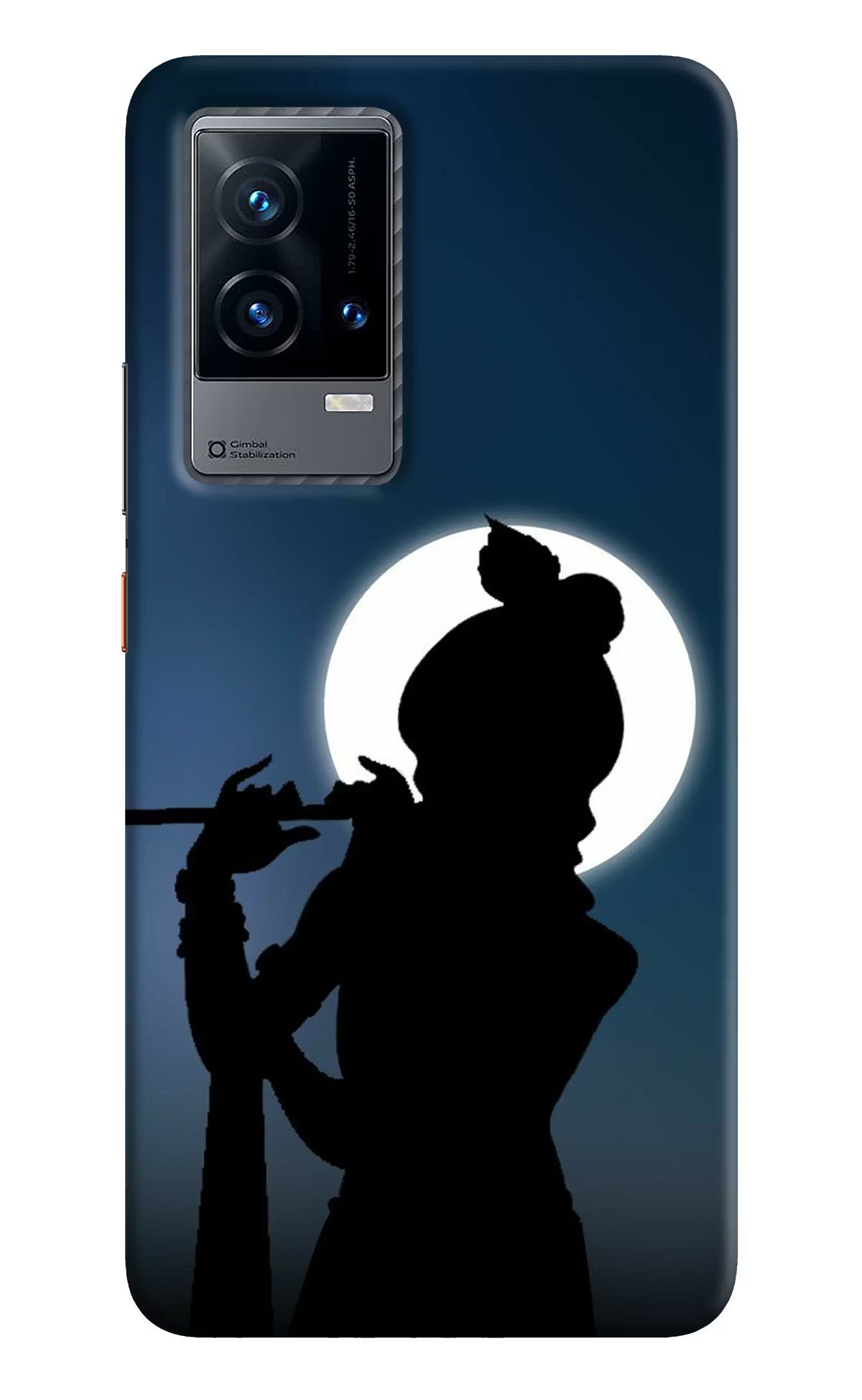 Shri Krishna Silhouette iQOO 9 5G Back Cover - Shri Krishna Silhouette iQOO 9 5G Hard Case Back Cover by Casekaro Shri Krishna Silhouette iQOO 9 5G Hard Case Back Cover by Casekaro