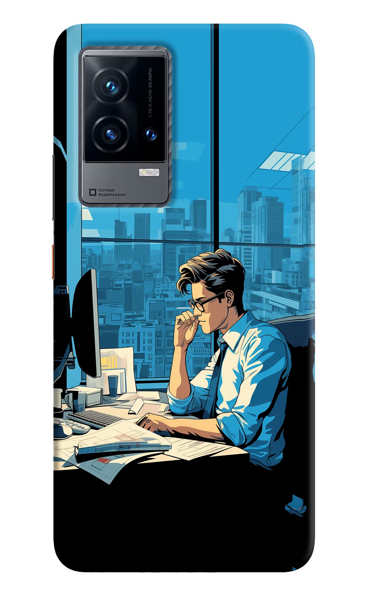 Focused Hustler (AI Generated) iQOO 9 5G Back Cover - Focused Hustler (AI Generated) iQOO 9 5G Hard Case Back Cover by Casekaro Focused Hustler (AI Generated) iQOO 9 5G Hard Case Back Cover by Casekaro