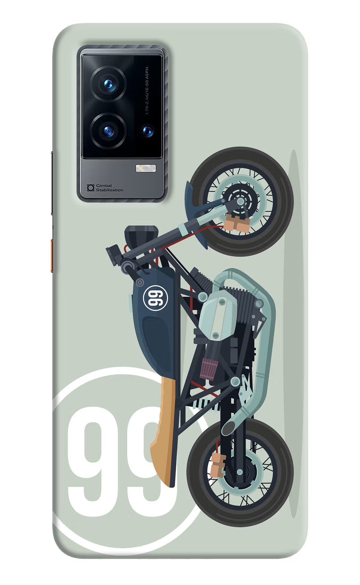 Classic Cafe Racer 99 iQOO 9 5G Back Cover - Classic Cafe Racer 99 iQOO 9 5G Hard Case Back Cover by Casekaro Classic Cafe Racer 99 iQOO 9 5G Hard Case Back Cover by Casekaro