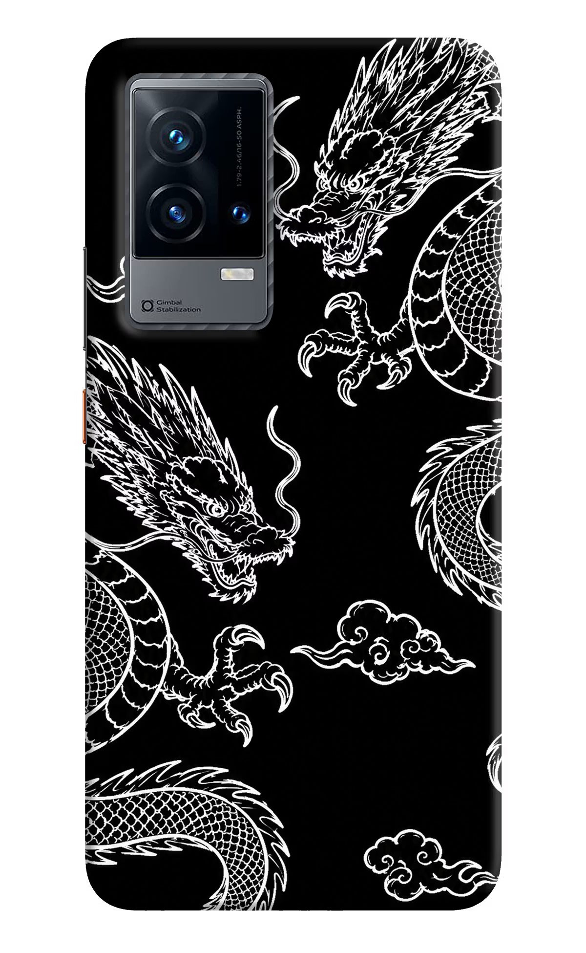 Twin Dragons iQOO 9 5G Back Cover - Twin Dragons iQOO 9 5G Hard Case Back Cover by Casekaro Twin Dragons iQOO 9 5G Hard Case Back Cover by Casekaro