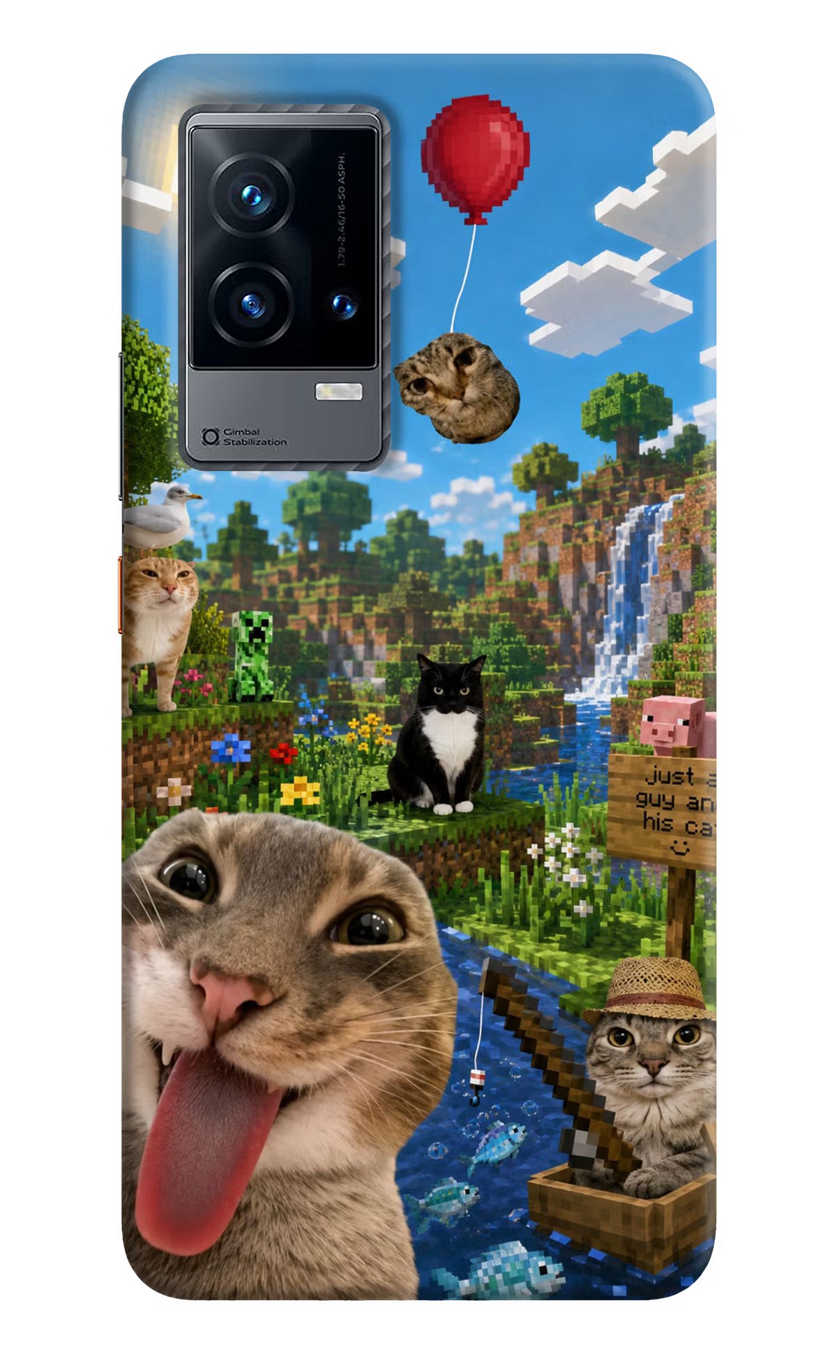 Minecraft Cat Chaos iQOO 9 5G Back Cover - Minecraft Cat Chaos iQOO 9 5G Back Cover Minecraft Cat Chaos iQOO 9 5G Back Cover