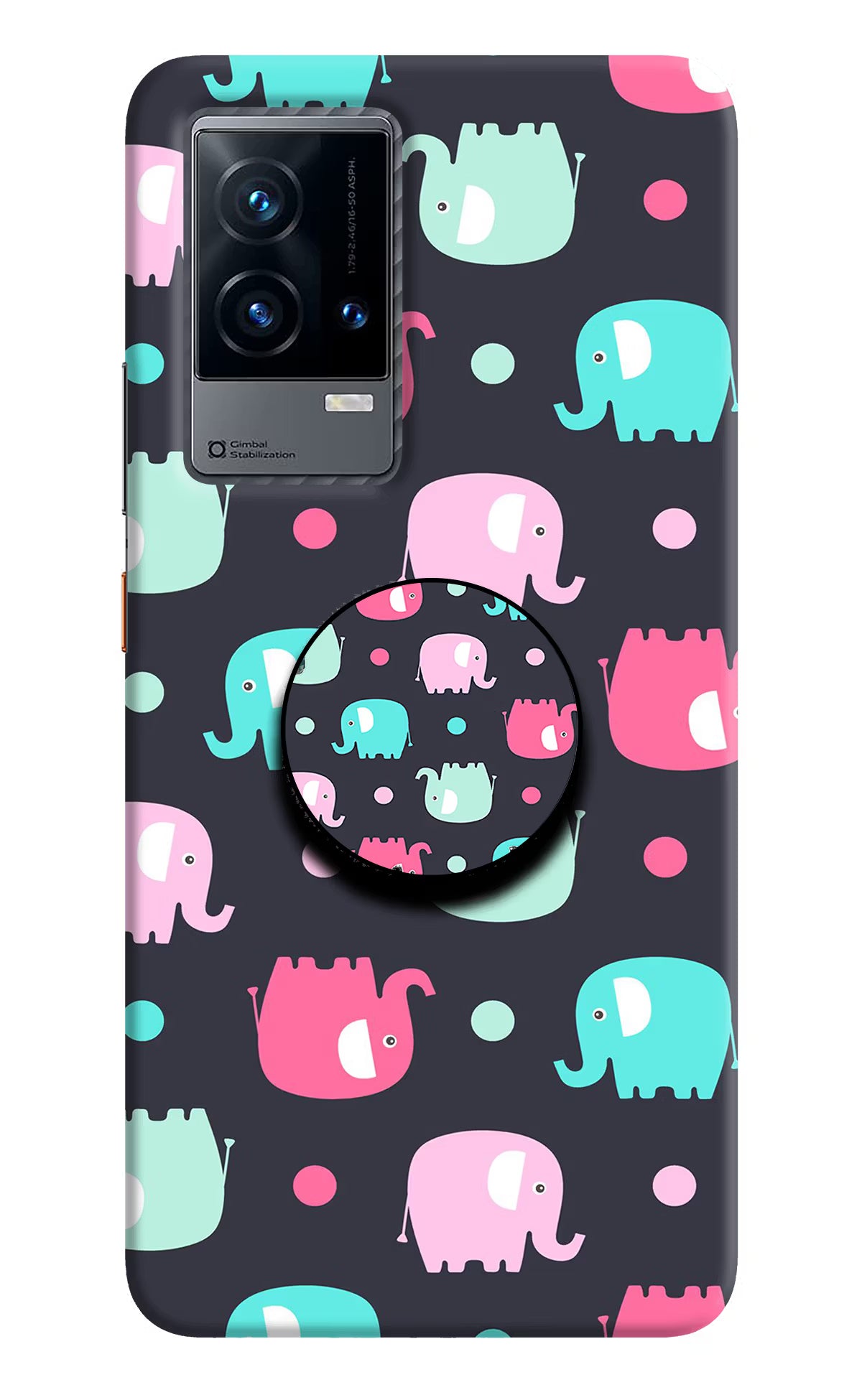 Baby Elephants iQOO 9 5G Pop Case - Baby Elephants iQOO 9 5G Pop Case by Casekaro Baby Elephants iQOO 9 5G Pop Case by Casekaro