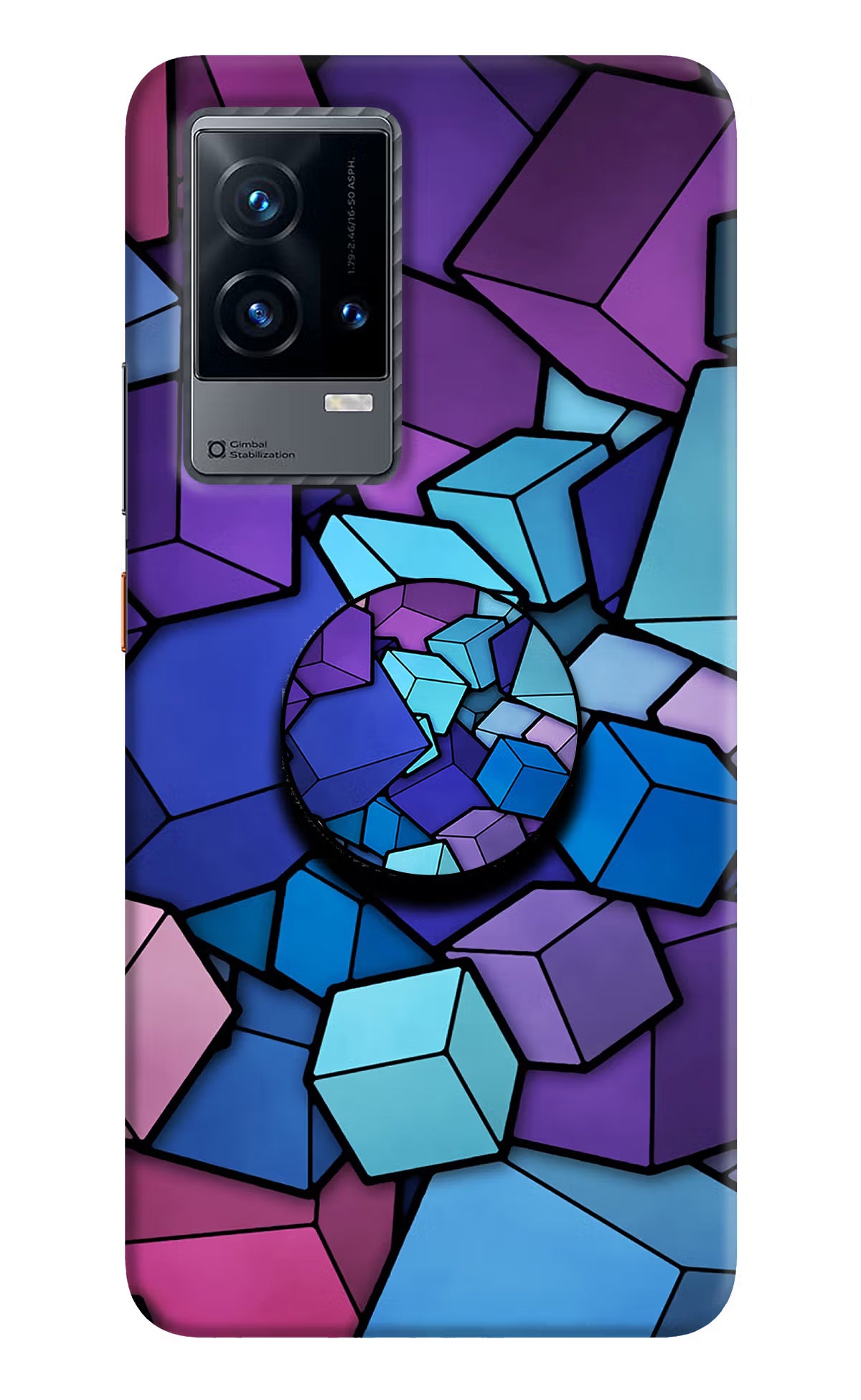 Cubic Abstract iQOO 9 5G Pop Case - Cubic Abstract iQOO 9 5G Pop Case by Casekaro Cubic Abstract iQOO 9 5G Pop Case by Casekaro