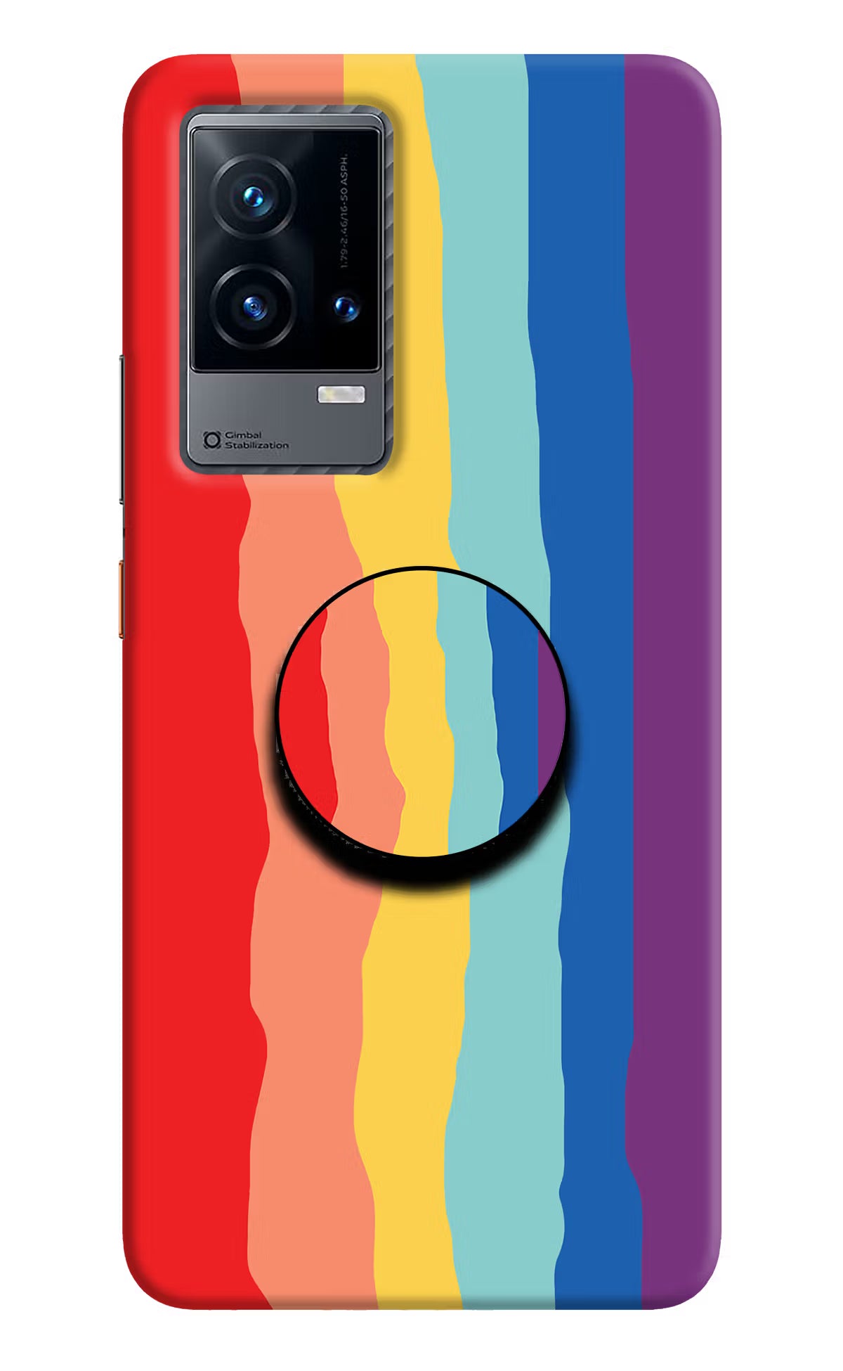 Rainbow iQOO 9 5G Pop Case - Rainbow iQOO 9 5G Pop Case by Casekaro Rainbow iQOO 9 5G Pop Case by Casekaro