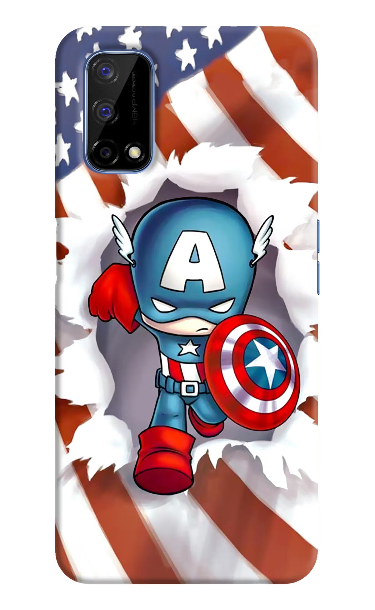 Captain America Realme Narzo 30 Pro 5G Back Cover - Captain America Realme Narzo 30 Pro 5G Hard Case Back Cover by Casekaro Captain America Realme Narzo 30 Pro 5G Hard Case Back Cover by Casekaro