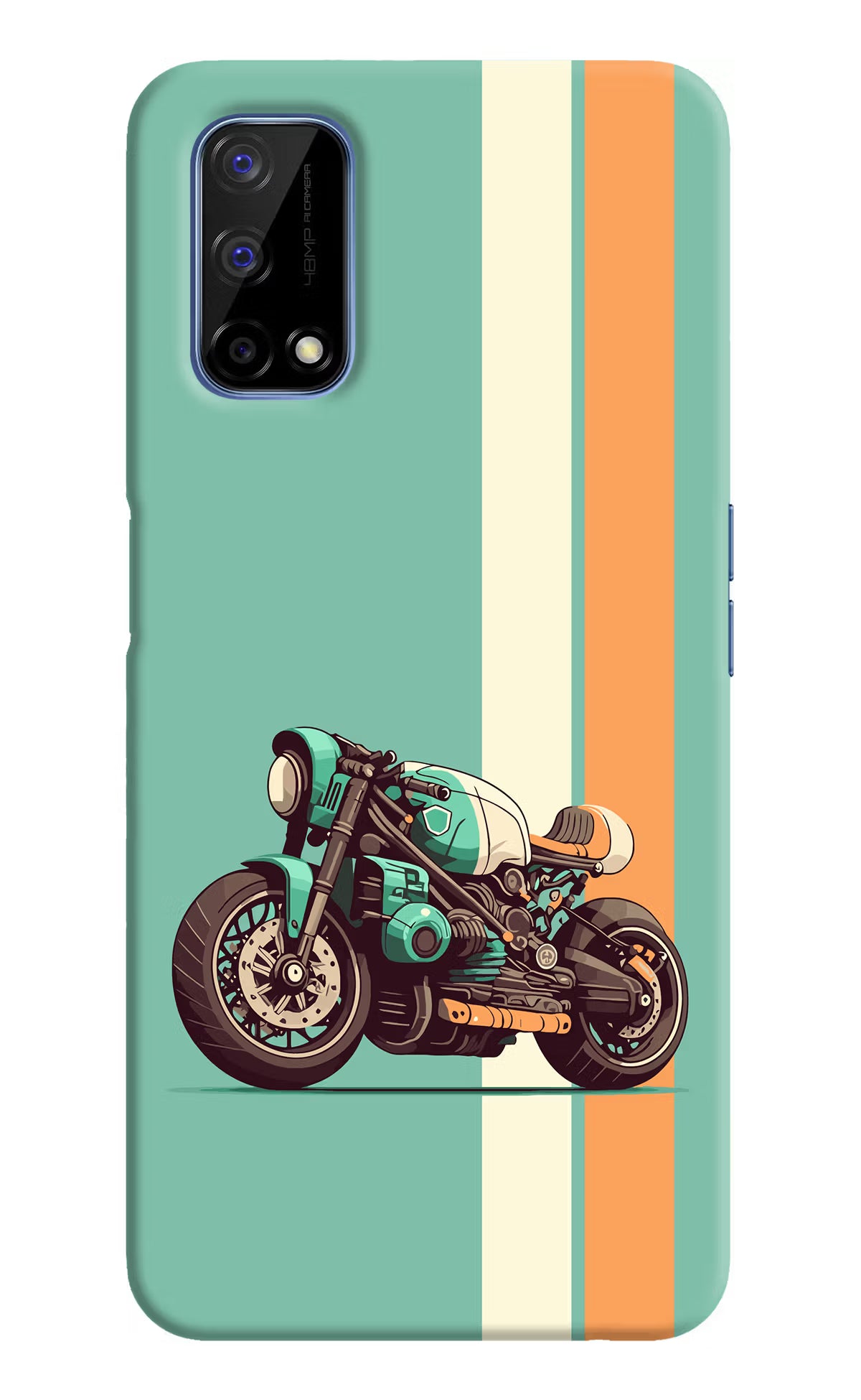 Striped Moto Drift Realme Narzo 30 Pro 5G Back Cover - Striped Moto Drift Realme Narzo 30 Pro 5G Hard Case Back Cover by Casekaro Striped Moto Drift Realme Narzo 30 Pro 5G Hard Case Back Cover by Casekaro