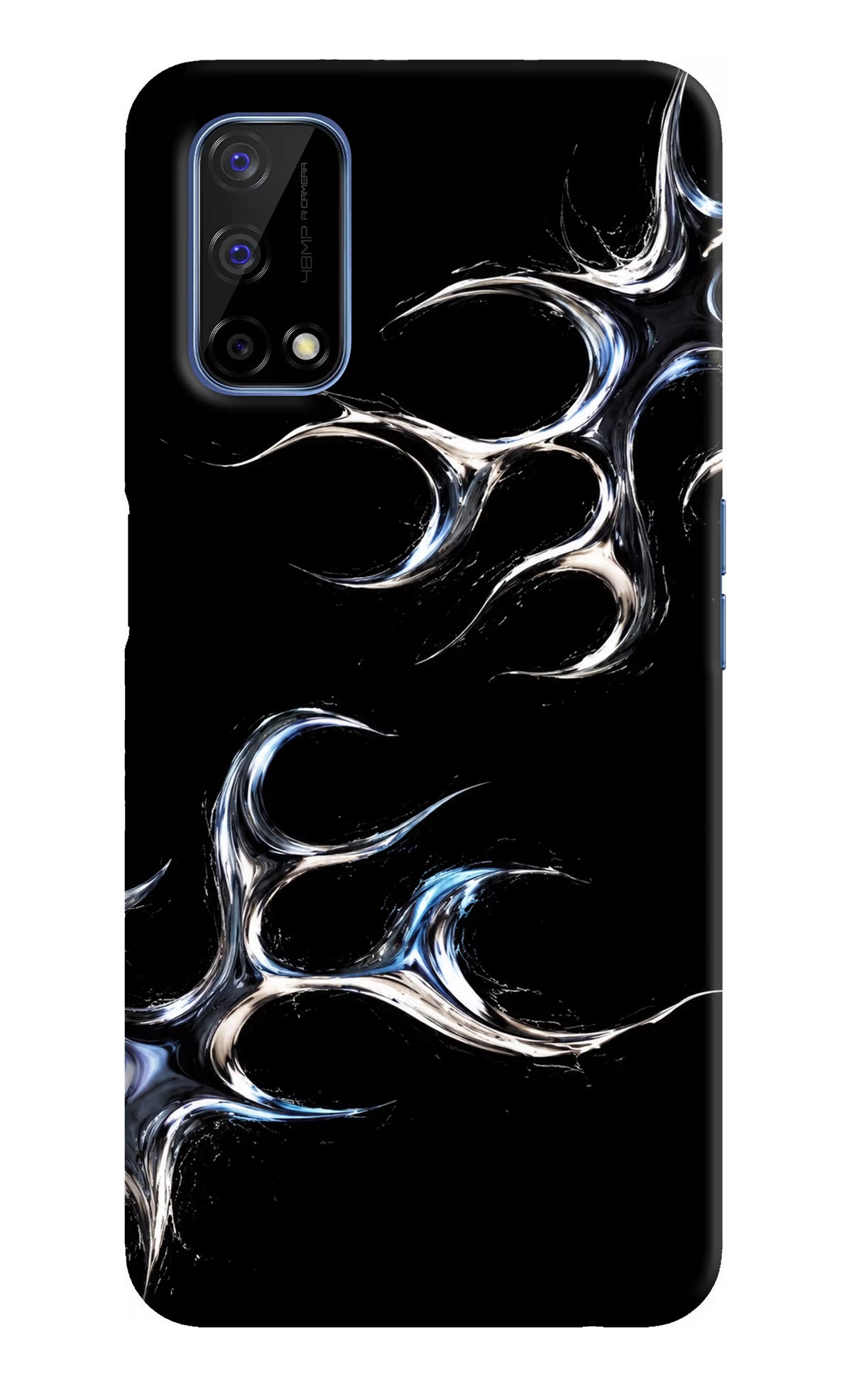 Chrome Tribal Realme Narzo 30 Pro 5G Back Cover - Chrome Tribal Realme Narzo 30 Pro 5G Hard Case Back Cover by Casekaro Chrome Tribal Realme Narzo 30 Pro 5G Hard Case Back Cover by Casekaro