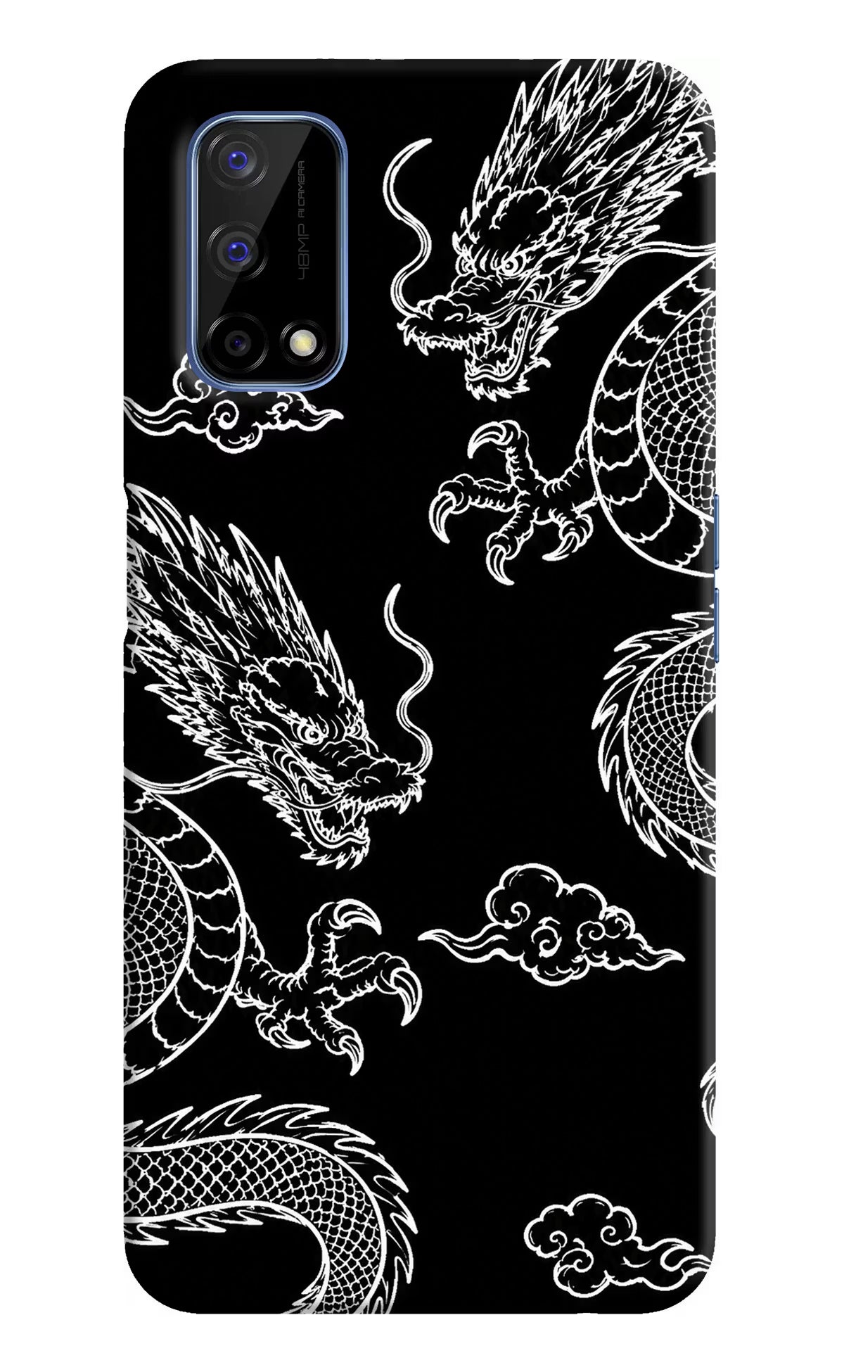 Twin Dragons Realme Narzo 30 Pro 5G Back Cover - Twin Dragons Realme Narzo 30 Pro 5G Hard Case Back Cover by Casekaro Twin Dragons Realme Narzo 30 Pro 5G Hard Case Back Cover by Casekaro