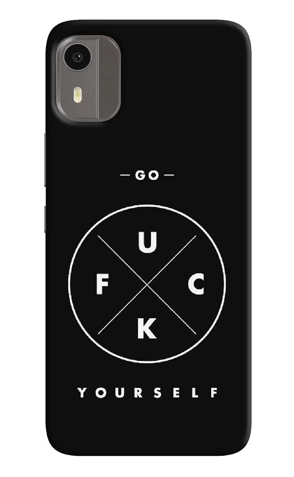 Go Fuck Yourself Nokia C12/C12 Pro Back Cover - Go Fuck Yourself Nokia C12/C12 Pro Hard Case Back Cover by Casekaro Go Fuck Yourself Nokia C12/C12 Pro Hard Case Back Cover by Casekaro