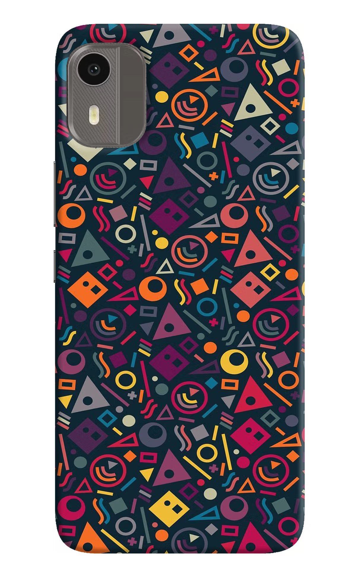 Geometric Abstract Nokia C12/C12 Pro Back Cover - Geometric Abstract Nokia C12/C12 Pro Hard Case Back Cover by Casekaro Geometric Abstract Nokia C12/C12 Pro Hard Case Back Cover by Casekaro