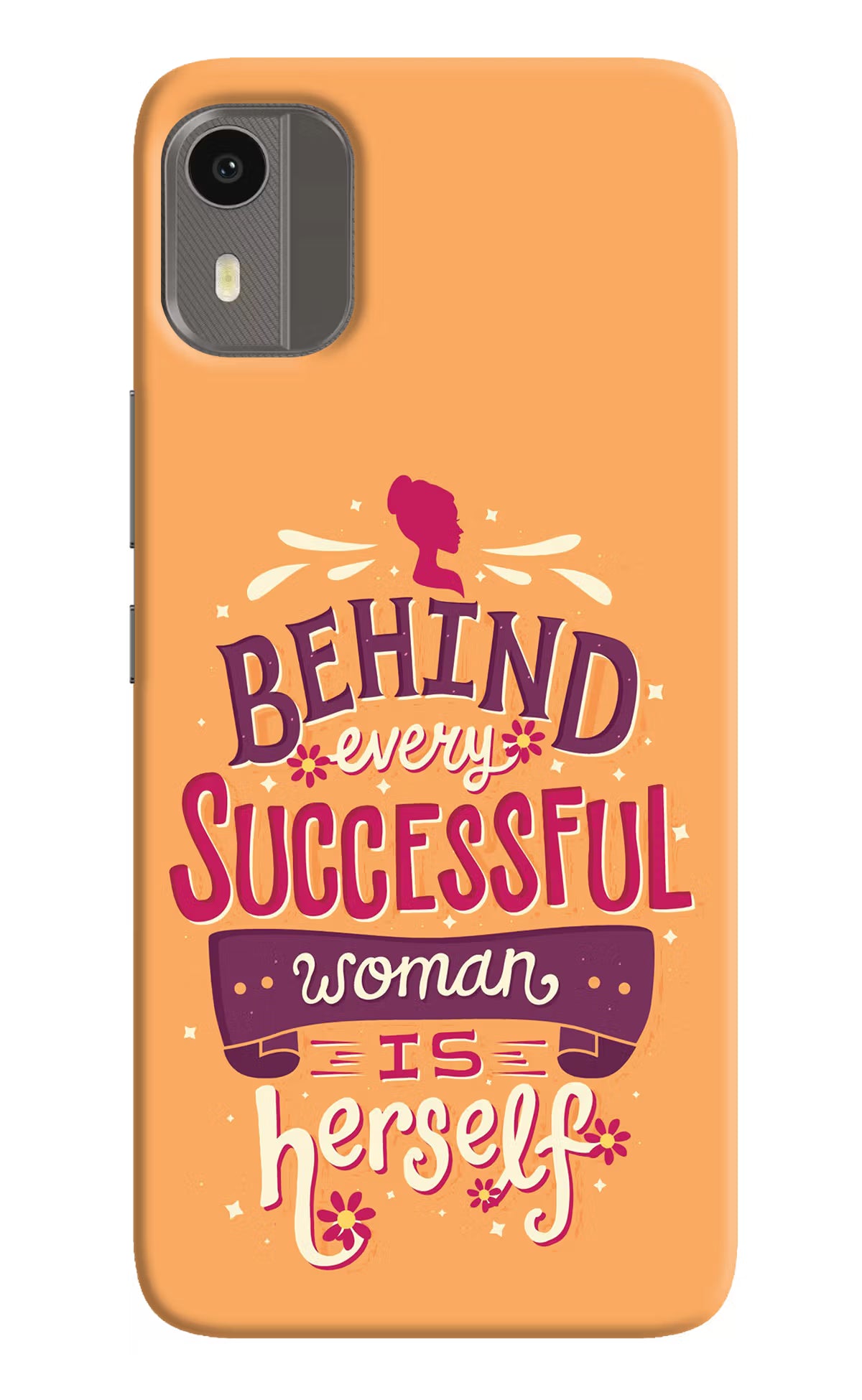Behind Every Successful Woman There Is Herself Nokia C12/C12 Pro Back Cover - Behind Every Successful Woman There Is Herself Nokia C12/C12 Pro Hard Case Back Cover by Casekaro Behind Every Successful Woman There Is Herself Nokia C12/C12 Pro Hard Case Back Cover by Casekaro