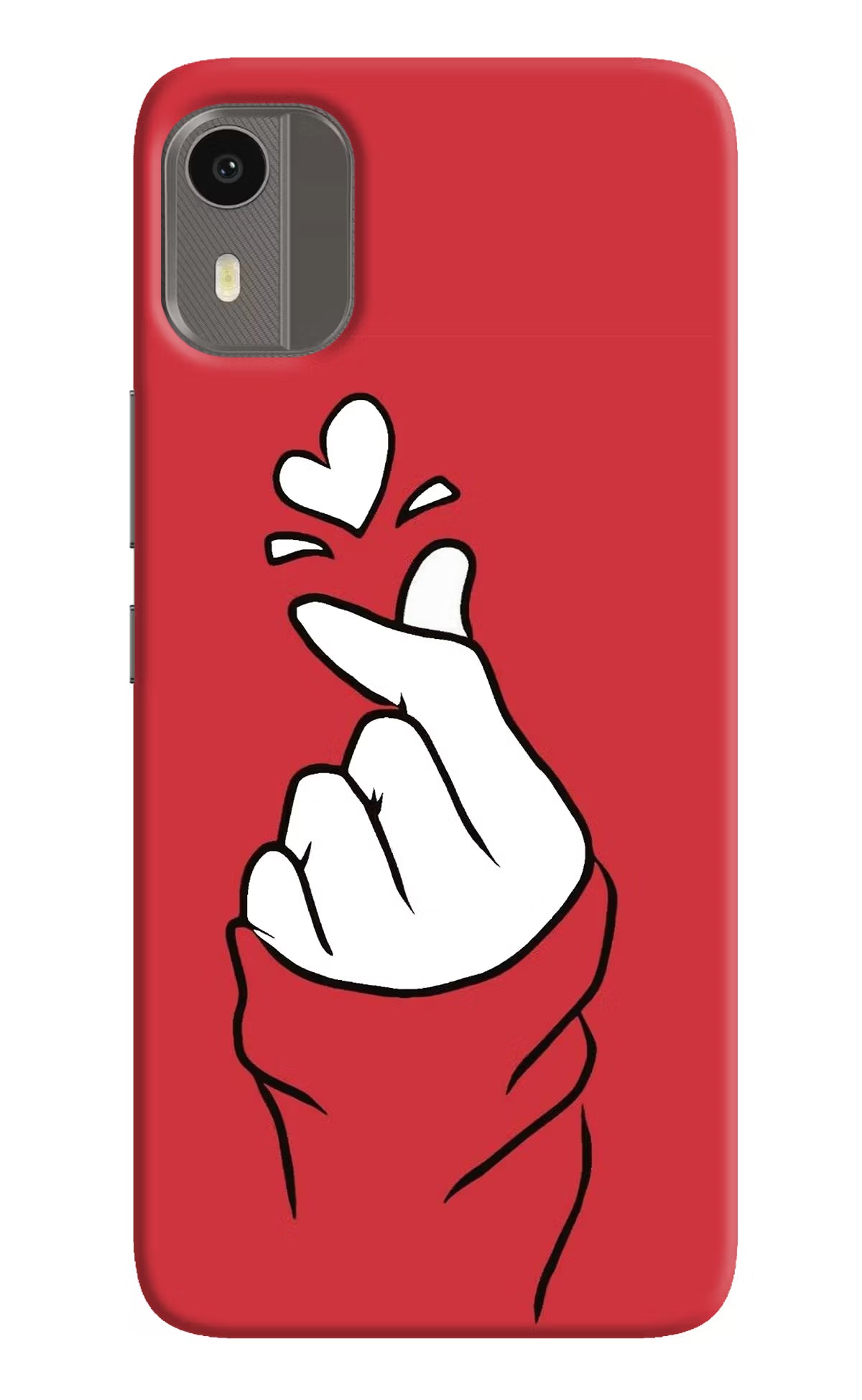 Korean Love Sign Nokia C12/C12 Pro Back Cover - Korean Love Sign Nokia C12/C12 Pro Hard Case Back Cover by Casekaro Korean Love Sign Nokia C12/C12 Pro Hard Case Back Cover by Casekaro