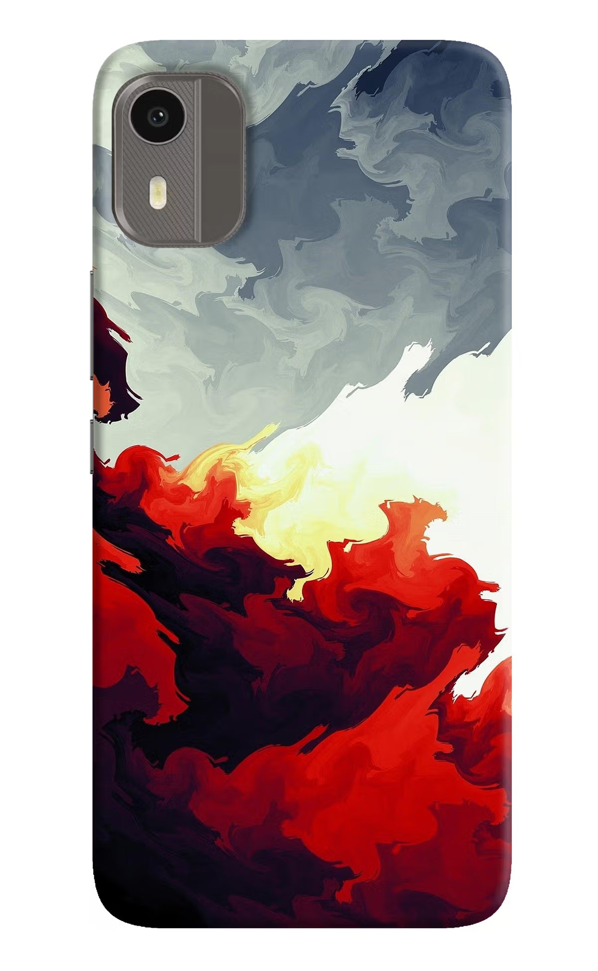 Fire Cloud Nokia C12/C12 Pro Back Cover - Fire Cloud Nokia C12/C12 Pro Hard Case Back Cover by Casekaro Fire Cloud Nokia C12/C12 Pro Hard Case Back Cover by Casekaro