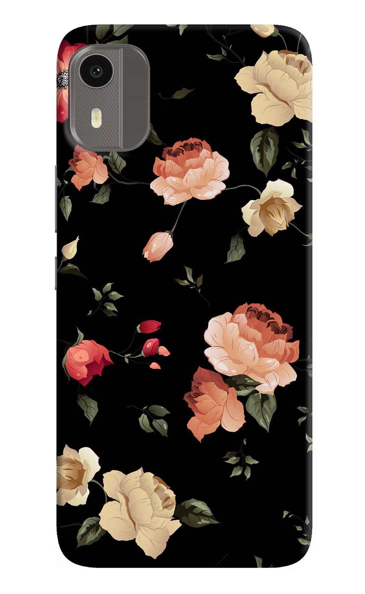 Flowers Nokia C12/C12 Pro Back Cover - Flowers Nokia C12/C12 Pro Hard Case Back Cover by Casekaro Flowers Nokia C12/C12 Pro Hard Case Back Cover by Casekaro