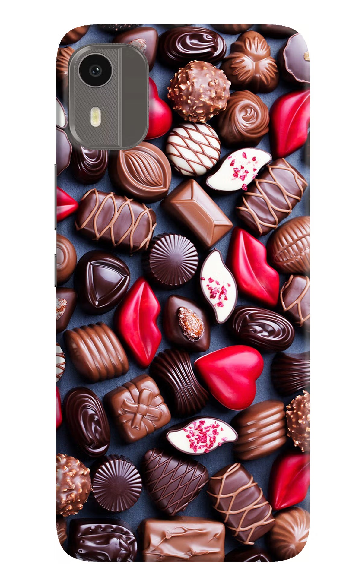 Chocolates Nokia C12/C12 Pro Back Cover - Chocolates Nokia C12/C12 Pro Hard Case Back Cover by Casekaro Chocolates Nokia C12/C12 Pro Hard Case Back Cover by Casekaro