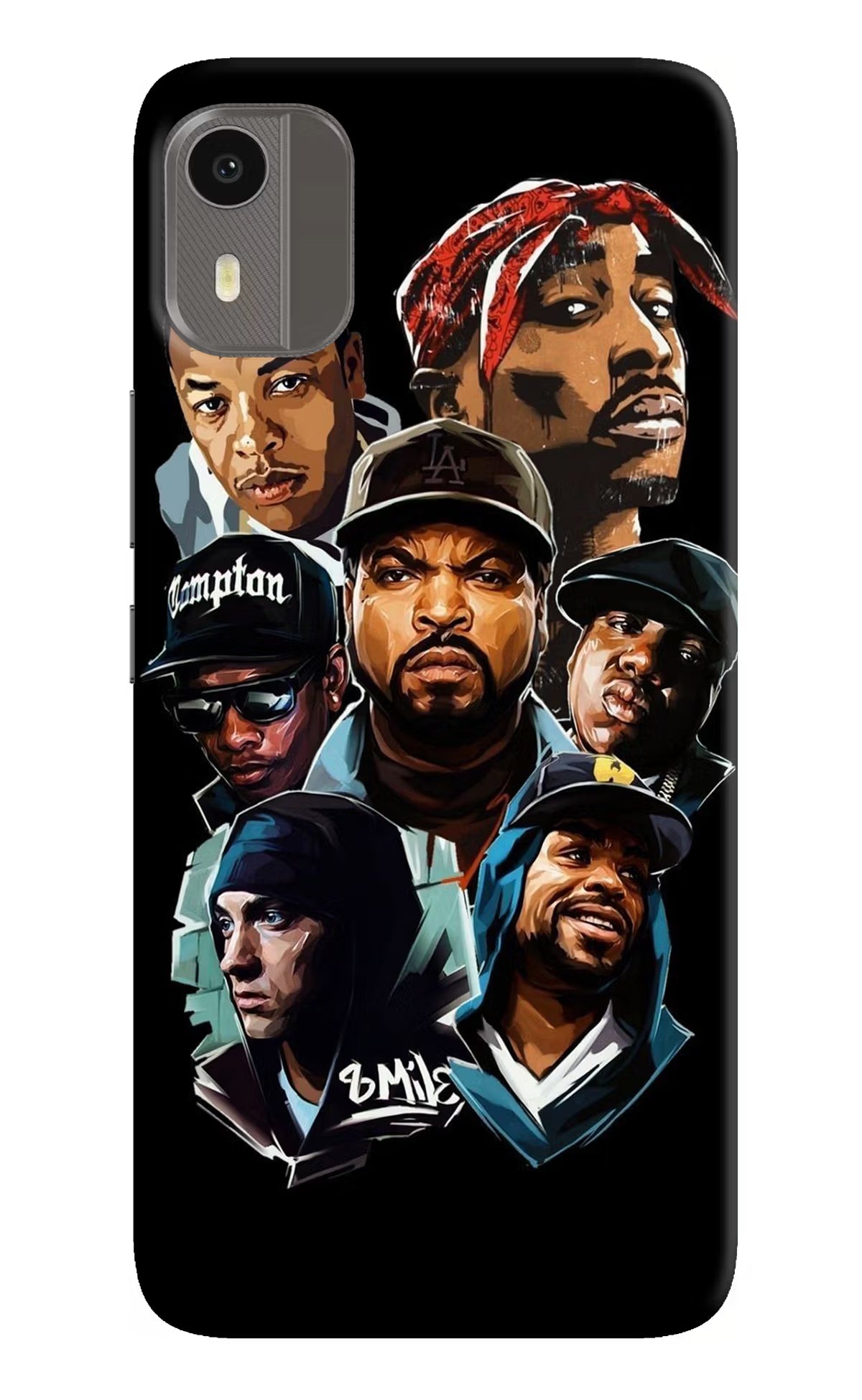 Rappers Nokia C12/C12 Pro Back Cover - Rappers Nokia C12/C12 Pro Hard Case Back Cover by Casekaro Rappers Nokia C12/C12 Pro Hard Case Back Cover by Casekaro