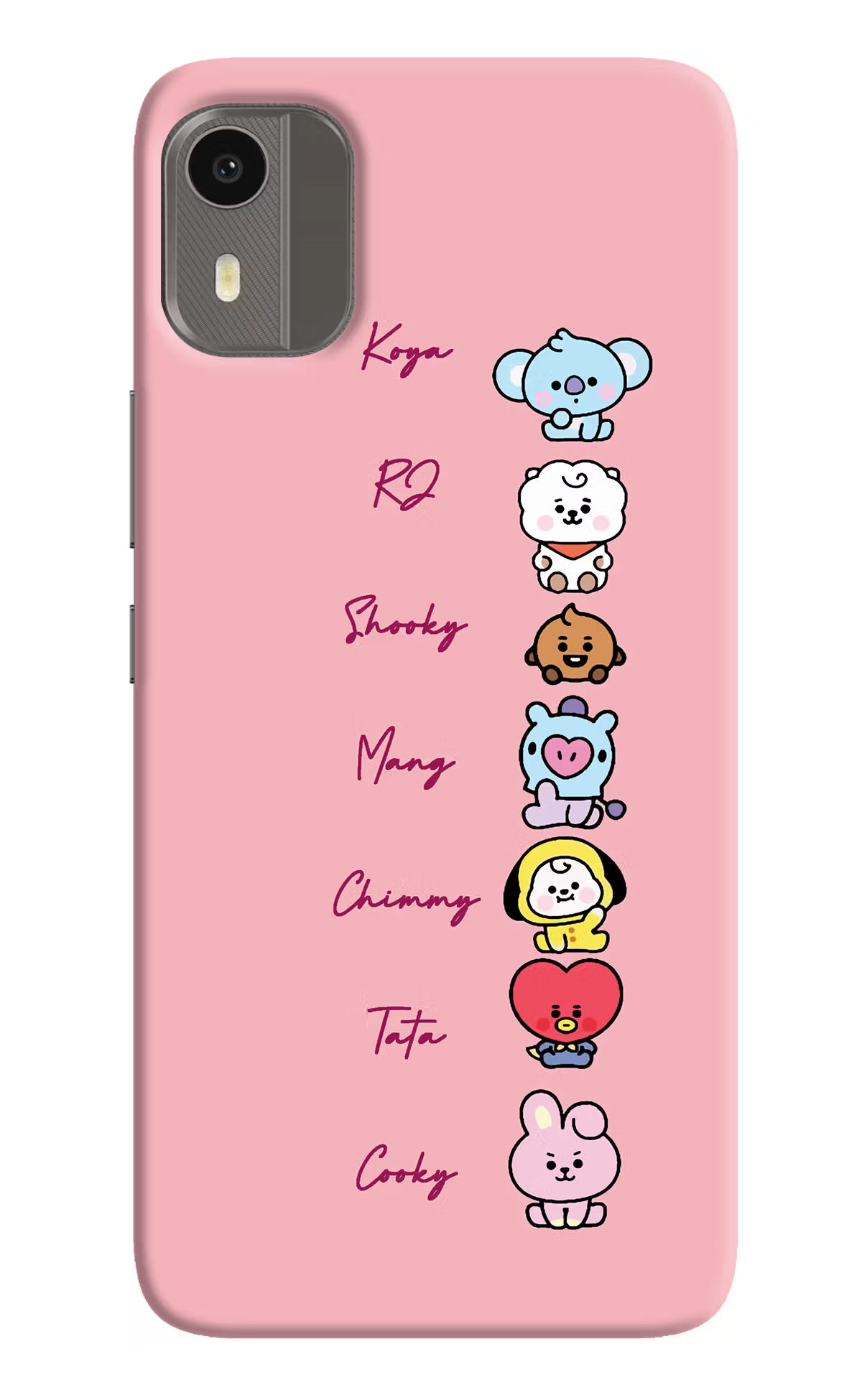 BTS names Nokia C12/C12 Pro Back Cover - BTS names Nokia C12/C12 Pro Hard Case Back Cover by Casekaro BTS names Nokia C12/C12 Pro Hard Case Back Cover by Casekaro