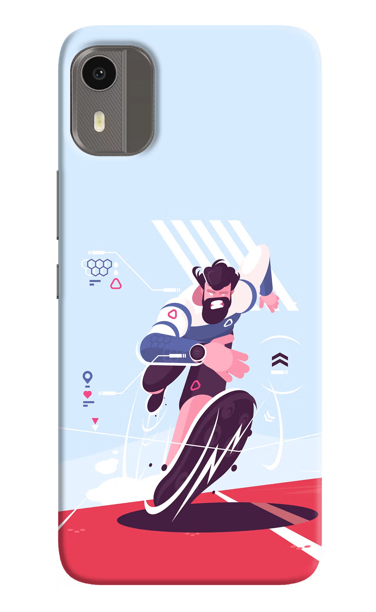 Run Pro Nokia C12/C12 Pro Back Cover - Run Pro Nokia C12/C12 Pro Hard Case Back Cover by Casekaro Run Pro Nokia C12/C12 Pro Hard Case Back Cover by Casekaro