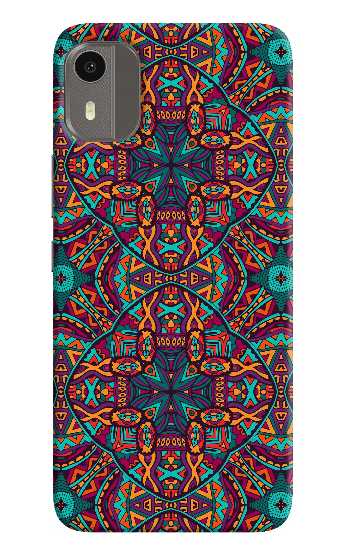 Colour Mandala Nokia C12/C12 Pro Back Cover - Colour Mandala Nokia C12/C12 Pro Hard Case Back Cover by Casekaro Colour Mandala Nokia C12/C12 Pro Hard Case Back Cover by Casekaro